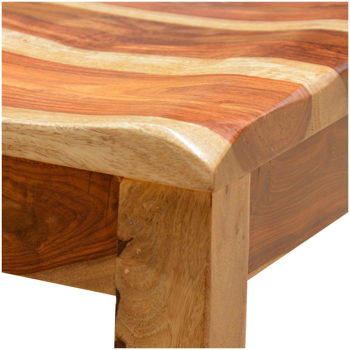 Solid Wood Indian Dining Chair - Handcrafted Dallas School Style Natural Finish for Home, Restaurant, and Office Use