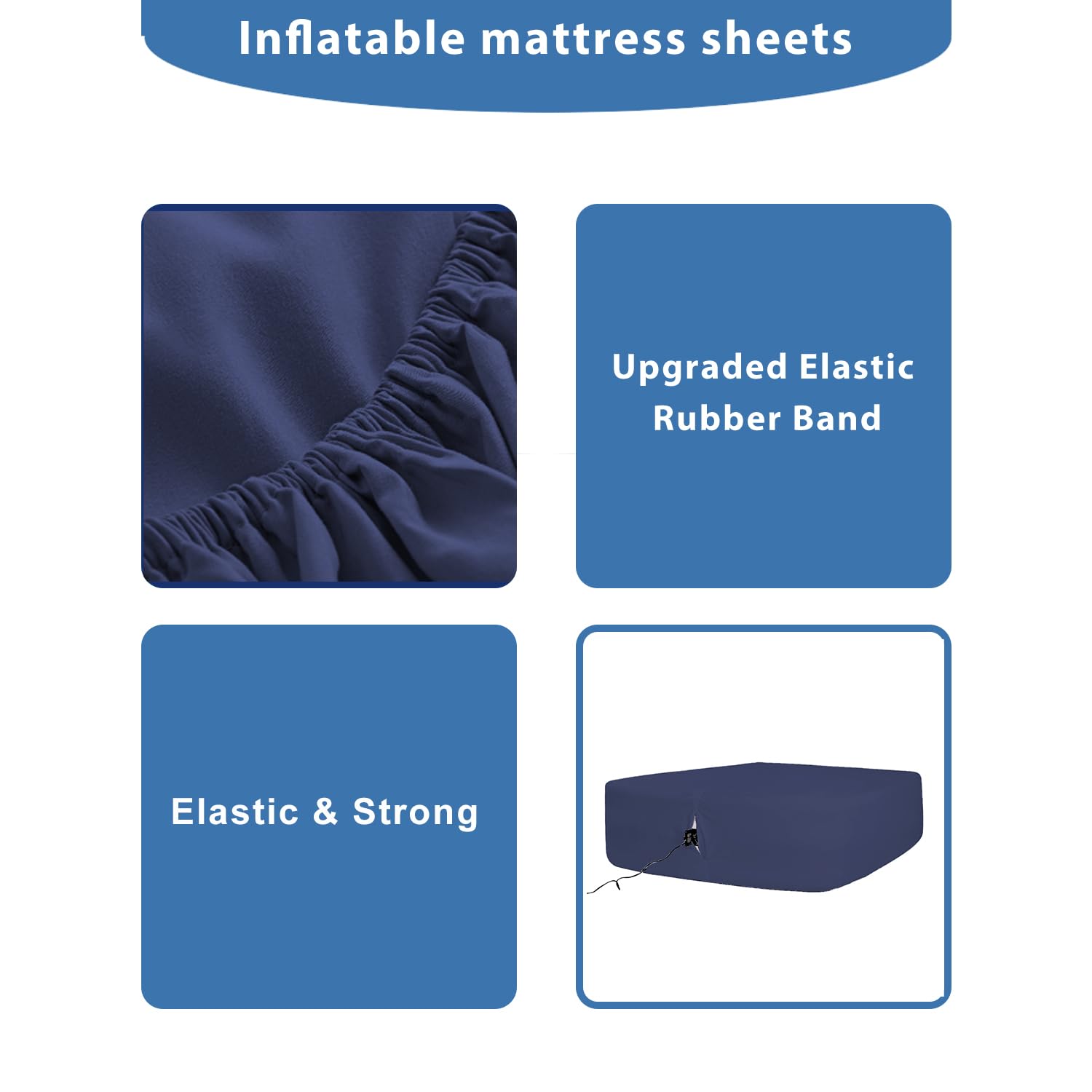 Premium Bedecor Air Mattress Sheets - Super Soft & Breathable Twin Size Fitted Sheet with Deep Pocket (Up to 21