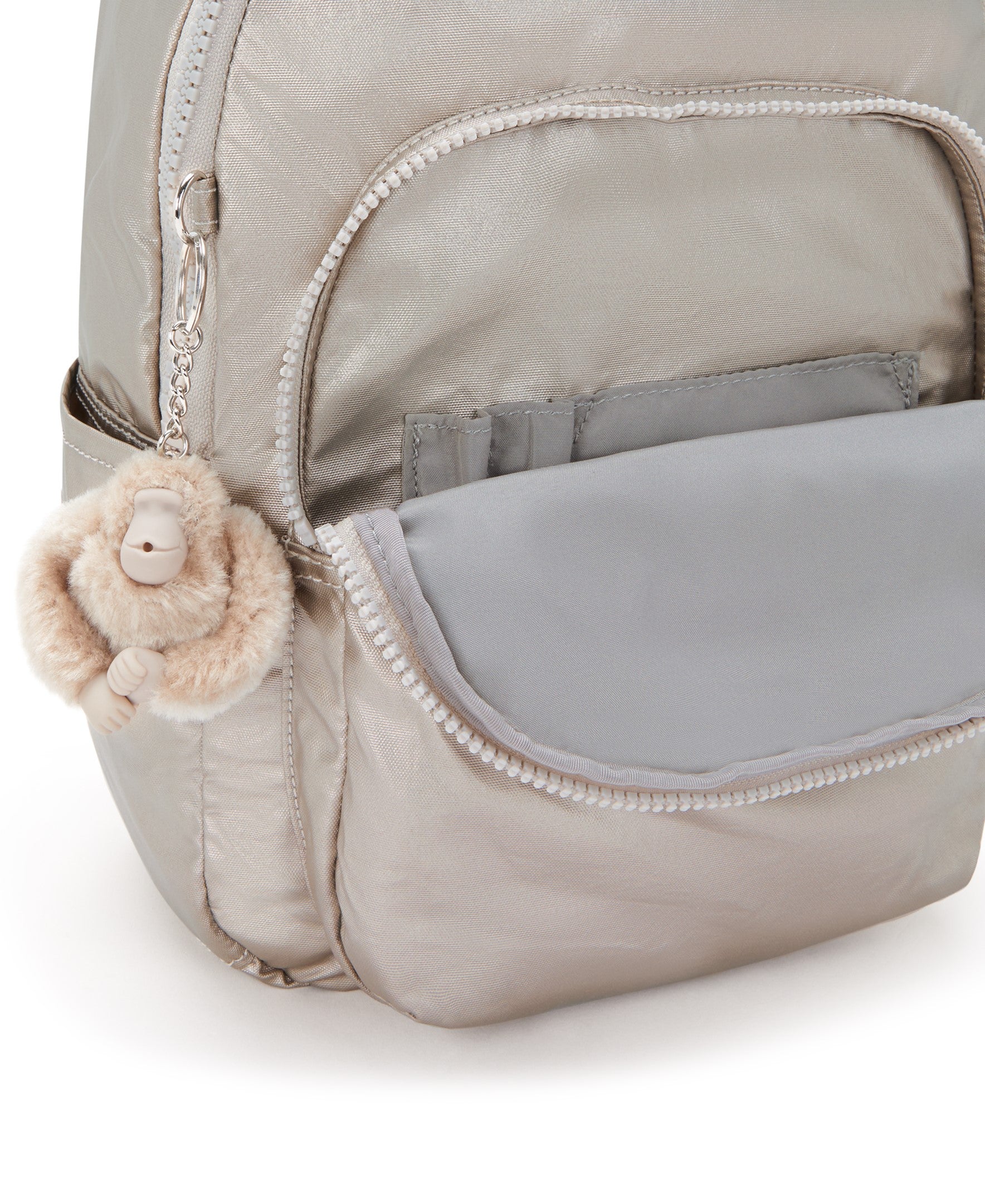 Kipling Seoul Small Metallic Tablet Backpack - Lightweight Laptop Bag for Women & Men, Water-Resistant Travel Backpack for Work, School & Commuting (Metallic Glow)