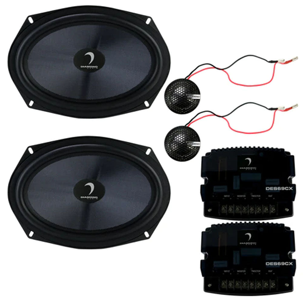 Refurbished Diamond Audio DES69C 300W Peak (150W RMS) 6x9 Elite Series 2-Way Component Speaker System - Premium Car Audio Upgrade for Trucks, SUVs & Sedans