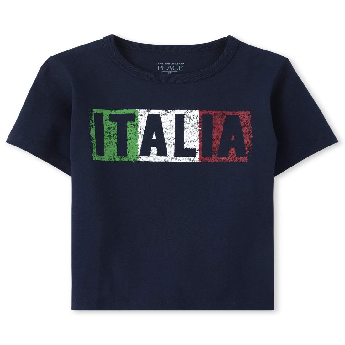 The Children's Place Baby Italia Graphic T-Shirt - Soft Cotton Short Sleeve Tee for Infants & Toddlers - Playdate, Daycare & Family Outfit Essentials