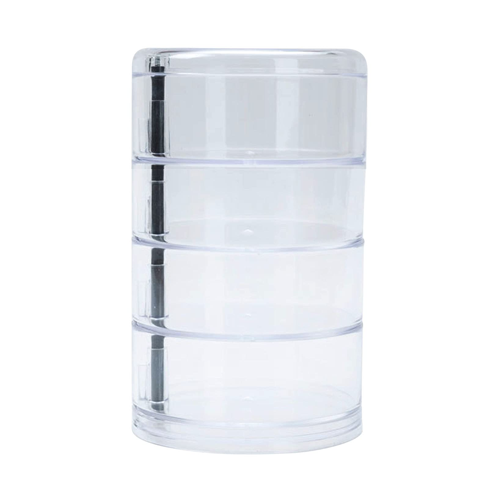 Rotating Jewelry Organizer Box - 360° Spinning Display Case with Full Coverage Lid - Durable Jewelry Storage for Necklaces, Rings, Earrings - Perfect for Bedroom Vanity, Bathroom Counter & Gift Giving
