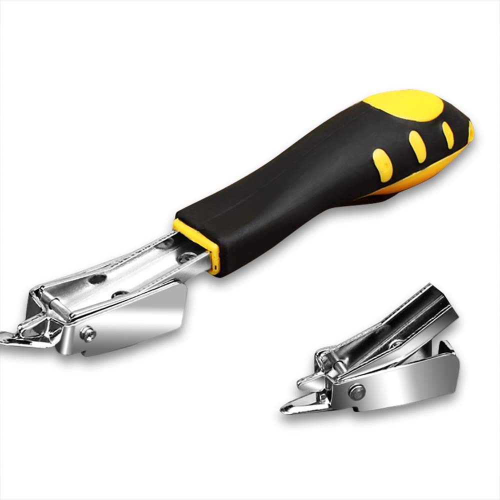 Heavy Duty Staple Gun Kit with 600 Staples (U Shape, Door Shape, T Shape) & Staple Remover - 3 Way Hand Operated Stapler for DIY Projects, Home Repair, Upholstery, and Woodworking - Plastic Body Construction