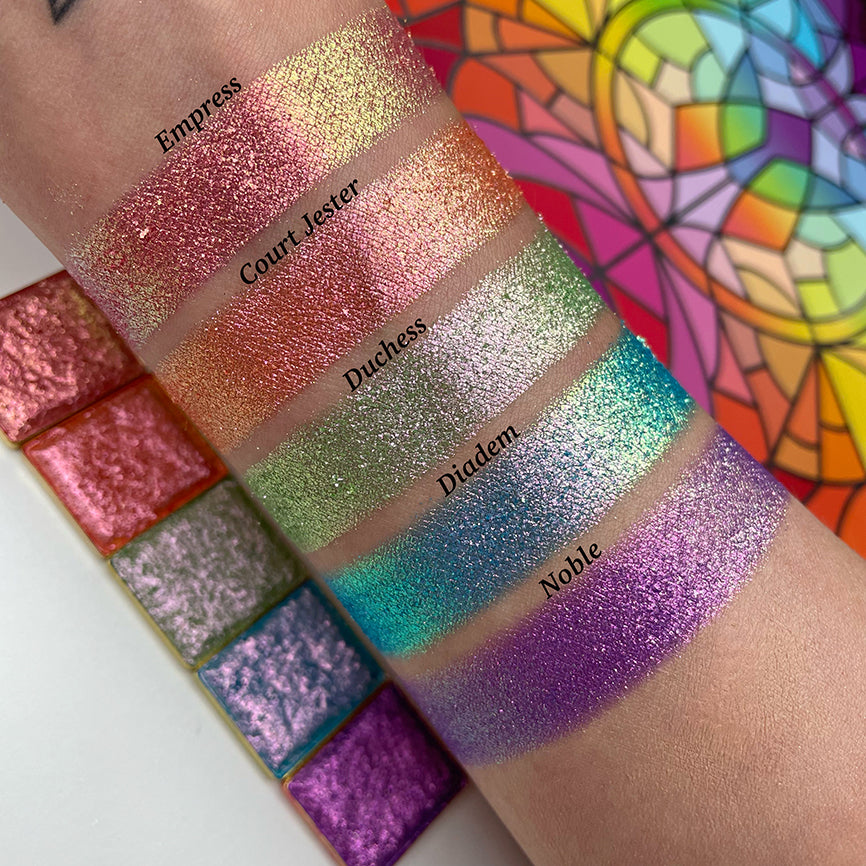 Court Jester Glitter Vibrant Multichrome Eyeshadow - Long-Lasting Pigmented Makeup for Party, Cosplay & Festival Looks