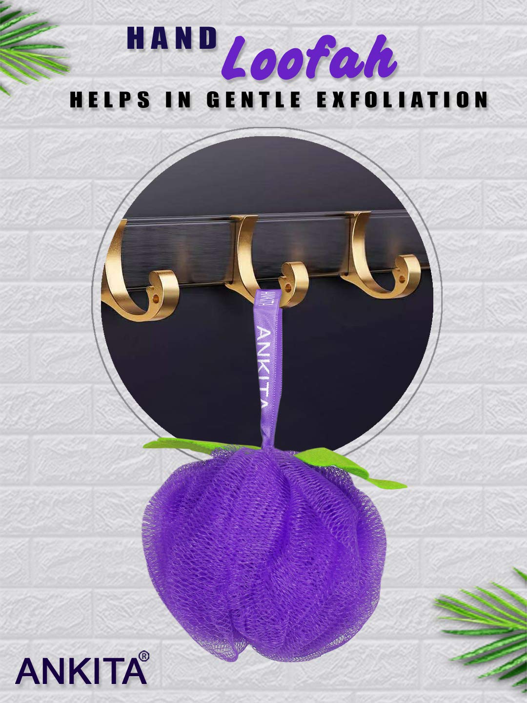 Premium Mesh Loofah Bath Sponge & Shower Pouf - Exfoliating Body Scrubber for Soft Skin (Color May Vary) by Chhavi Creation - Ideal for Daily Shower, Spa & Gentle Skin Exfoliation