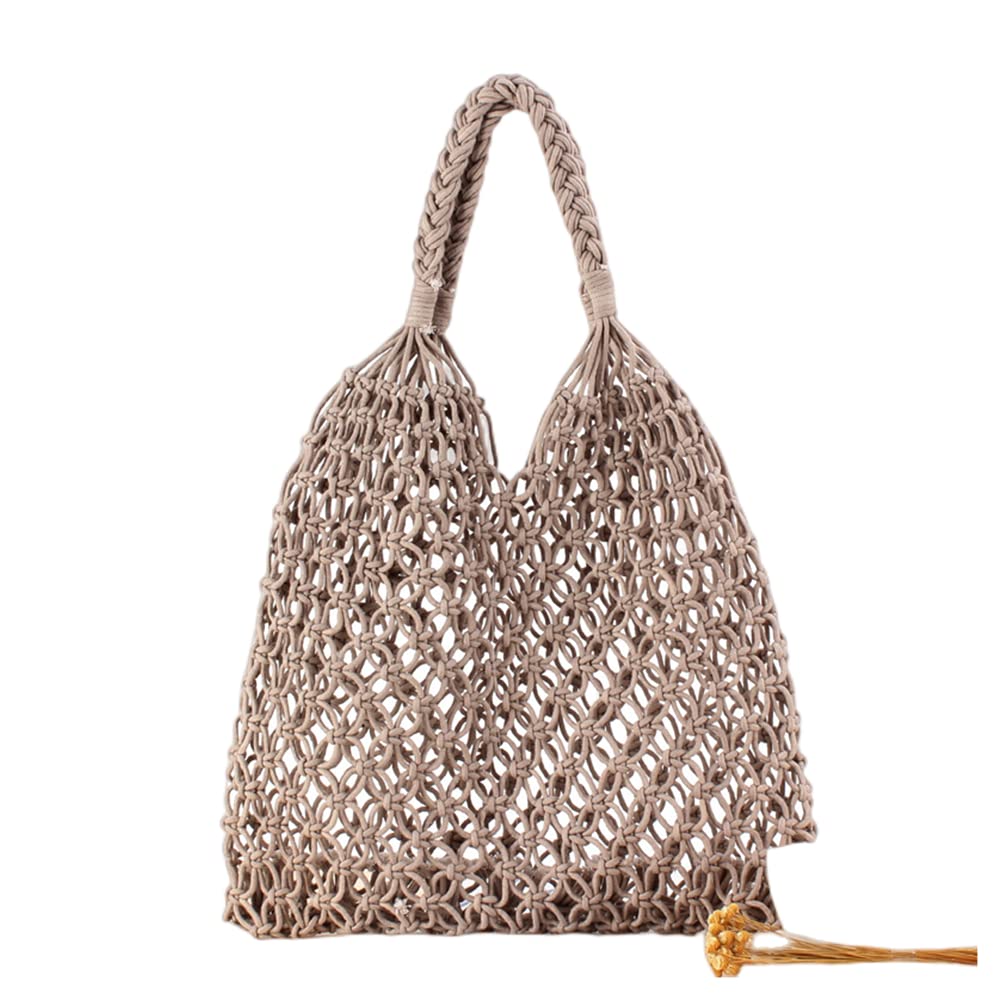 Handmade Straw Shoulder Bag for Women - Woven Crochet Knit Beach Purse, Summer Travel Tote & Shopping Bag | Perfect for Beach Outings, Picnics, and Casual Fashion Accessories