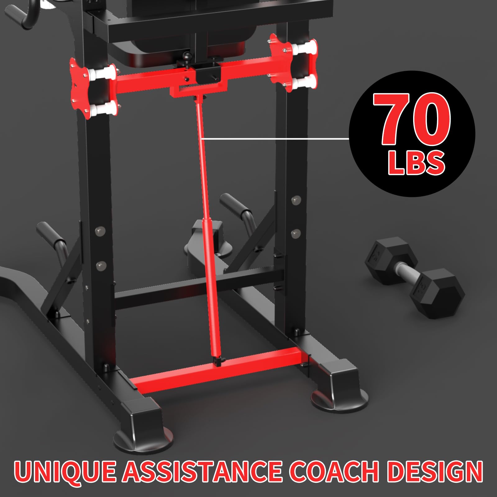 KingKang Power Tower Dip Station - 450LBS Capacity Multi-Functional Home Gym Equipment for Pull Ups, Dips & Muscle Building | Perfect for Beginners & Home Workouts (Ideal for Garage, Basement & Small Spaces)