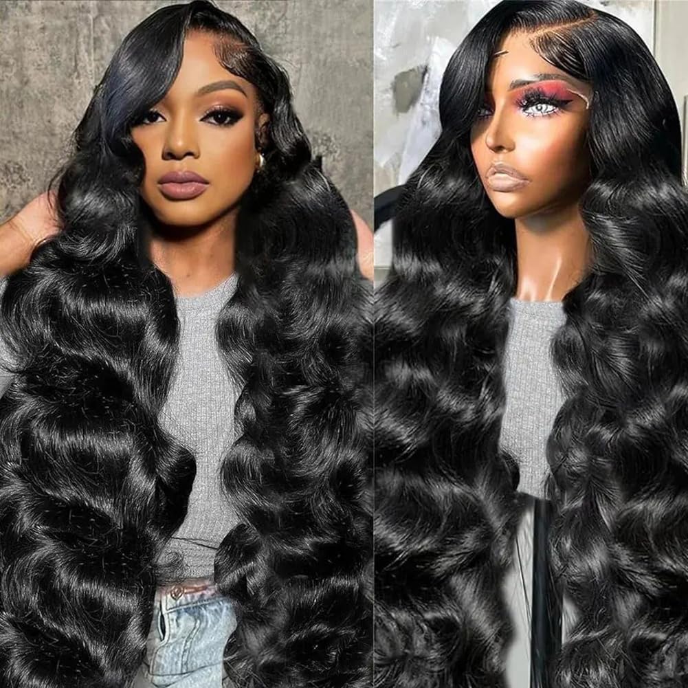 32 Inch 13x6 HD Lace Front Wigs Human Hair - Body Wave Pre Plucked 200% Density Transparent Lace Frontal Wig with Baby Hair for Women | Natural Look for Daily Wear, Cosplay & Special Occasions