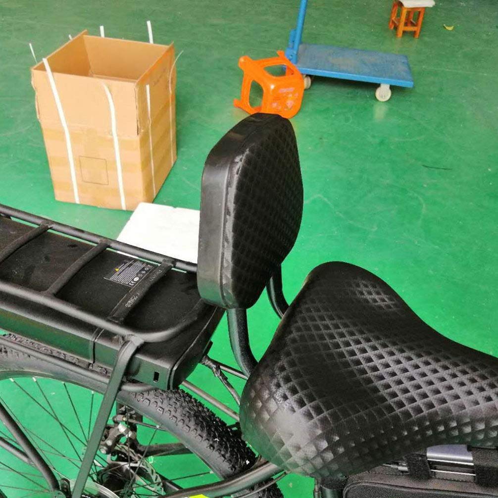 BESPORTBLE Comfortable Bicycle Saddle with Backrest - Wide Mountain & Road Bike Seat, Breathable Injection Molded Cycling Saddle Pad for Men & Women - Perfect for Long Distance Riding, Commuting, and Outdoor Adventures