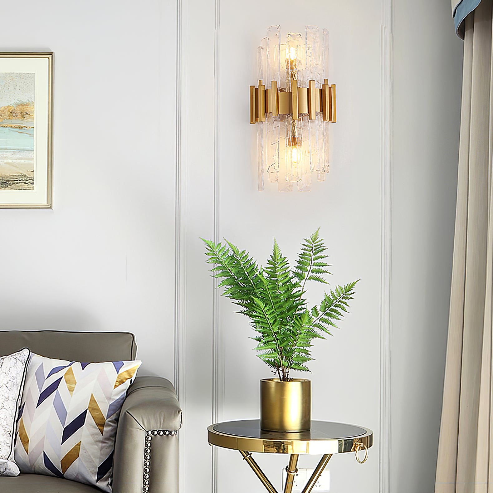 Modern Cicero Wall Sconce Light Fixture - Indoor/Outdoor LED Wall Lamp for Living Room, Bedroom, Patio & Hallway Decor