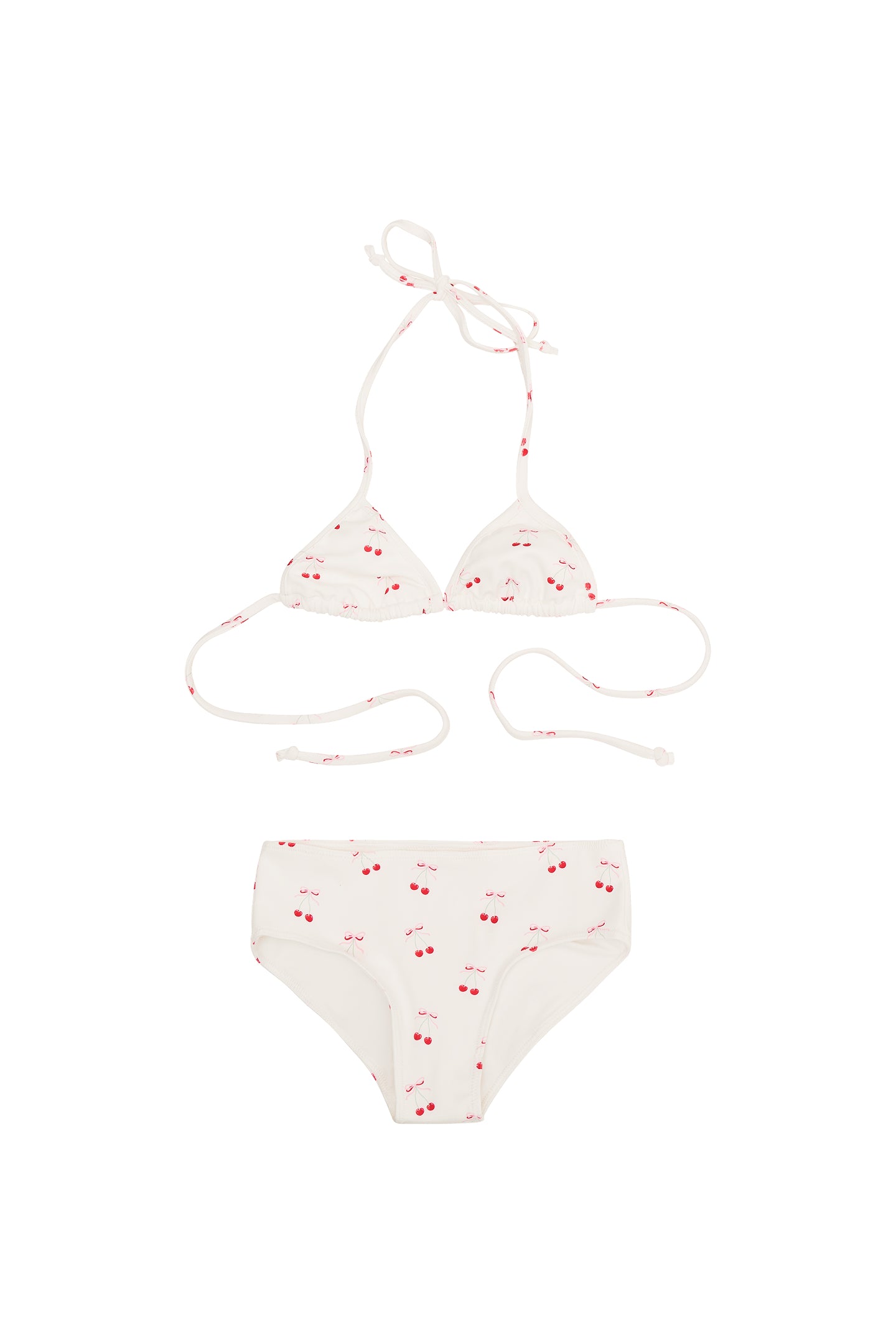 Girls Finnie Cherry Print Bikini Set - Cute Swimwear for Teens & Kids - Perfect for Beach, Pool & Summer Vacations