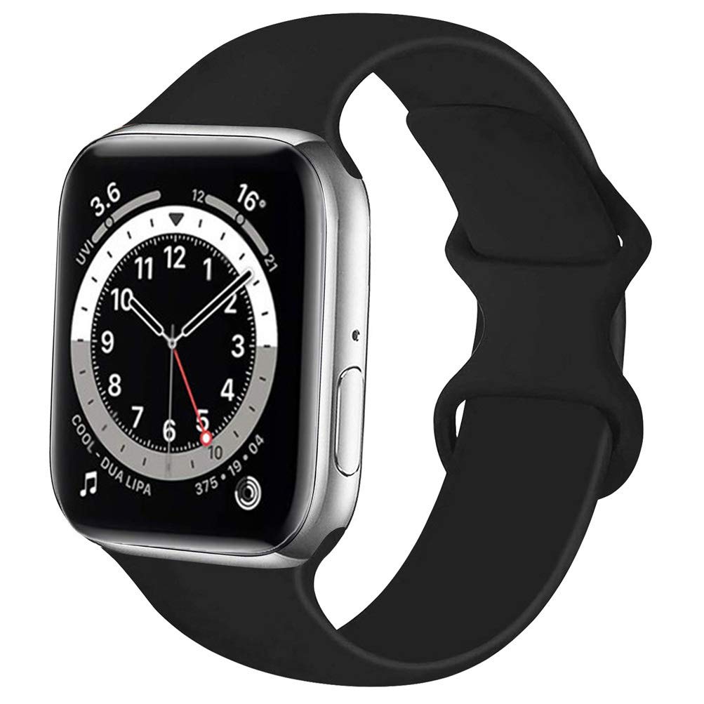 Premium Soft Silicone Replacement Watch Bands for Apple Watch Series 8/7/6/5/4/3/2/1/SE - Compatible with 38mm/40mm/41mm/42mm/44mm/45mm/49mm - Sport Wristband for Women & Men - Perfect for Workouts, Running & Everyday Wear