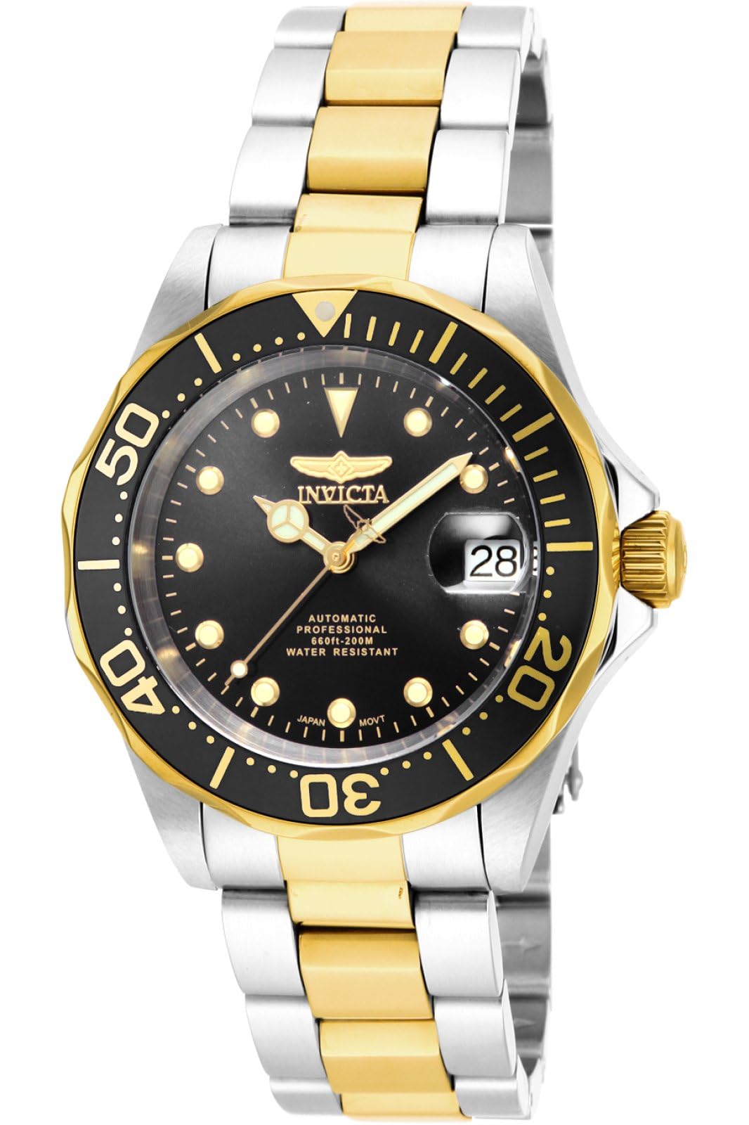 Invicta Men's Pro Diver 17043 Japanese Automatic Watch - Two-Tone Stainless Steel Analog Timepiece for Diving, Business & Casual Wear