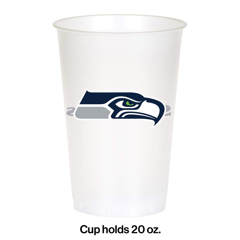 Seattle Seahawks Game Day Party Supplies Kit for 8 People - Football Party Decorations, Plates, Cups & Napkins - Perfect for NFL Tailgating & Home Gatherings