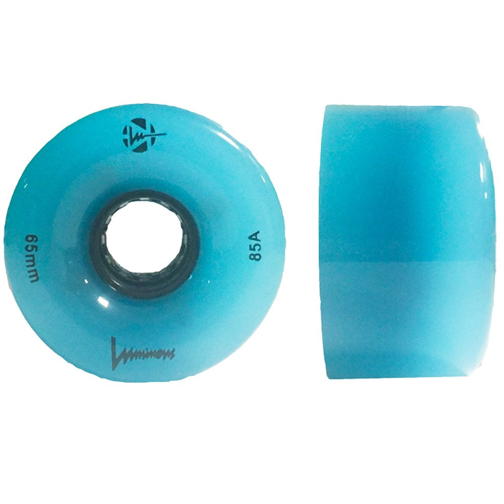 Luminous LED Glow 65mm Light Up Quad Wheels - Bright Light Up Roller Skate Wheels for Night Skating, Raves & Outdoor Activities
