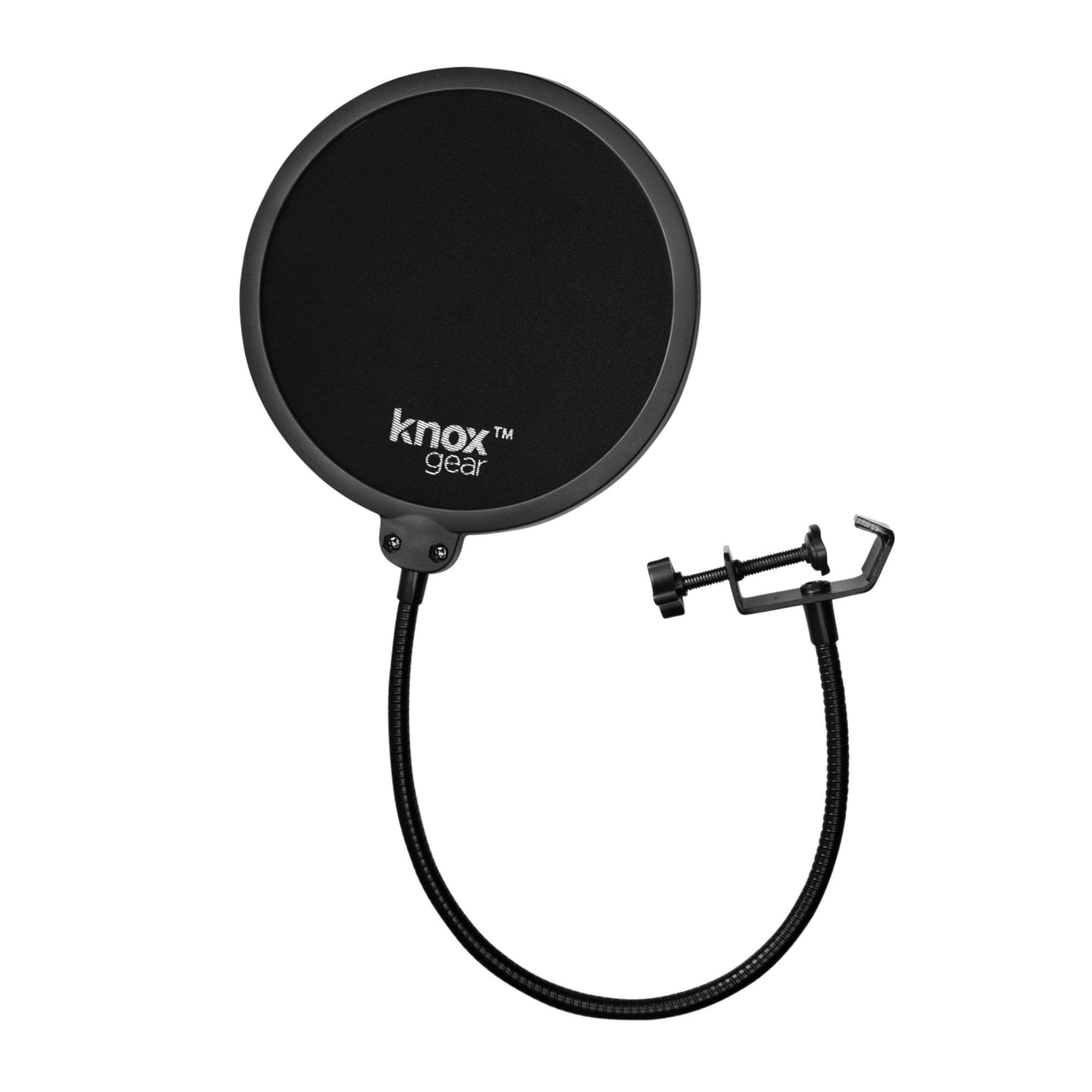 Professional Pop Filter for Recording Studio, Broadcasting & Podcasting - Flexible Gooseneck Mount & Windscreen - Perfect for Voiceovers, Live Streaming & Home Studios