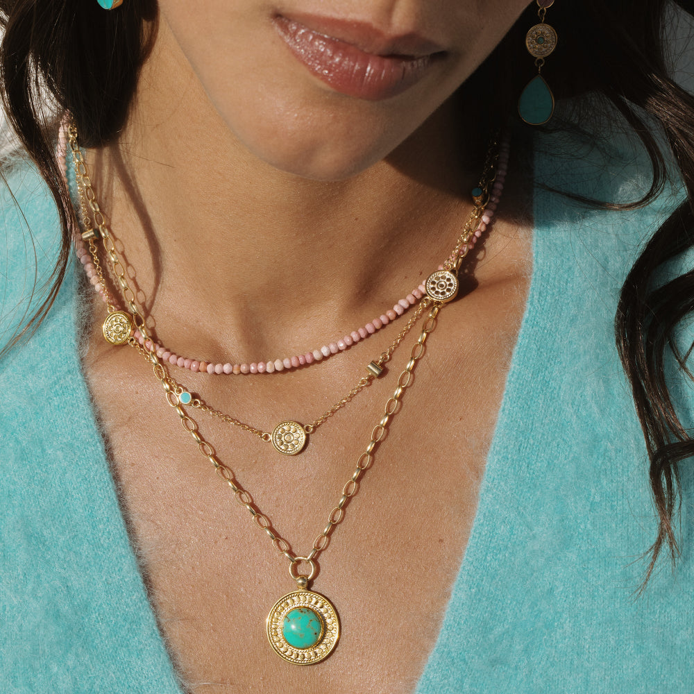 Anna Beck Luna Pendant Necklace - Elegant Moon Charm Jewelry for Women, Sterling Silver Necklace with Adjustable Chain, Perfect Gift for Birthday, Anniversary & Valentine's Day | Boho Chic & Everyday Wear