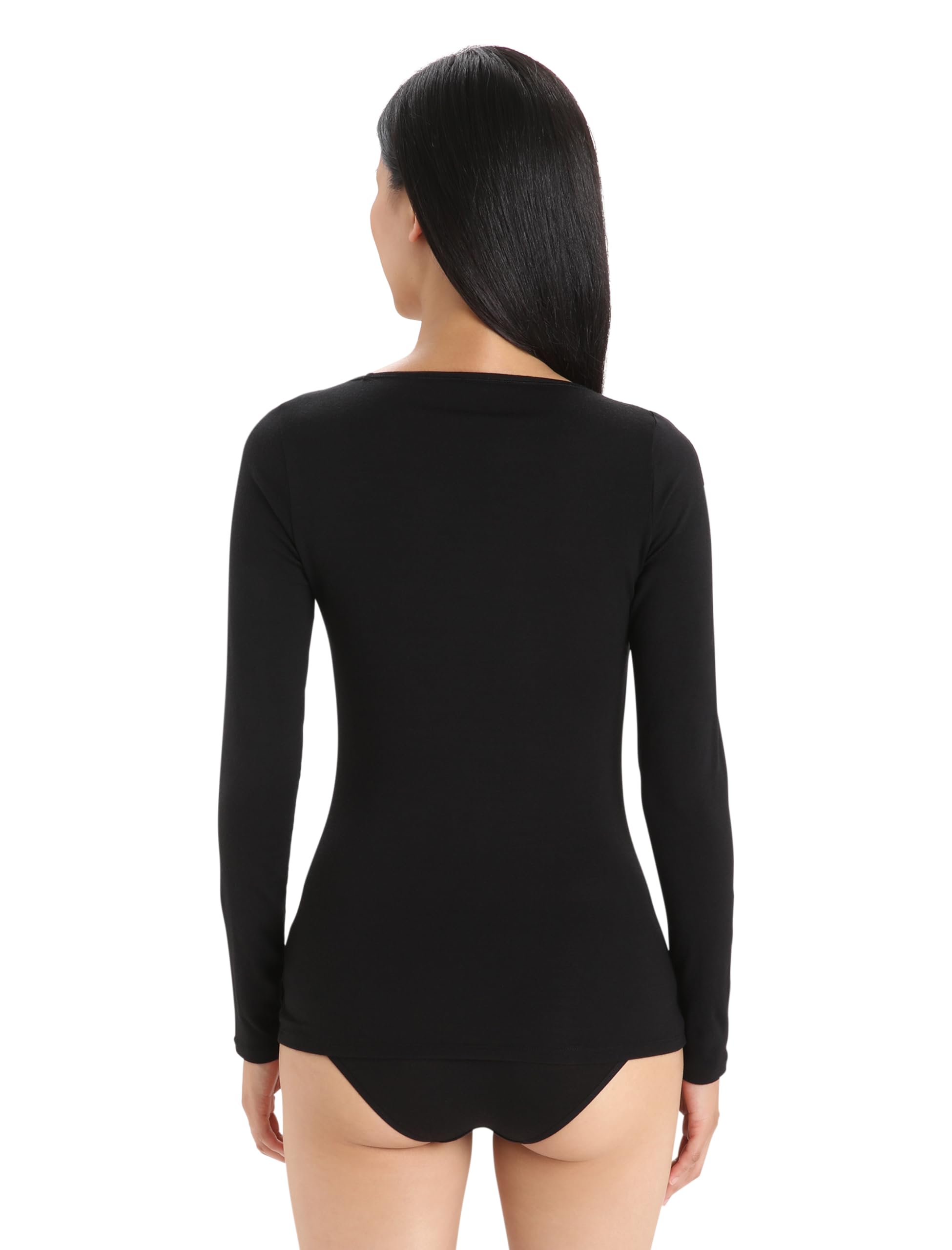 Icebreaker Women's Siren Long Sleeve Sweetheart Merino Wool Top - Soft & Breathable Base Layer for Hiking, Yoga & Outdoor Activities