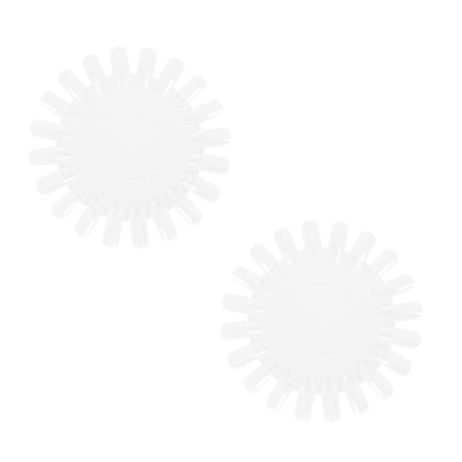 FOMIYES 2 Sets False Nail Flower Wheel & Nail Tips Display Board - Sunflower Shaped Nail Art Design Practice Kit with Nail Polish Colors for Manicure & Salon Professionals - Perfect for Nail Art Training, Salon Display, and DIY Home Manicures