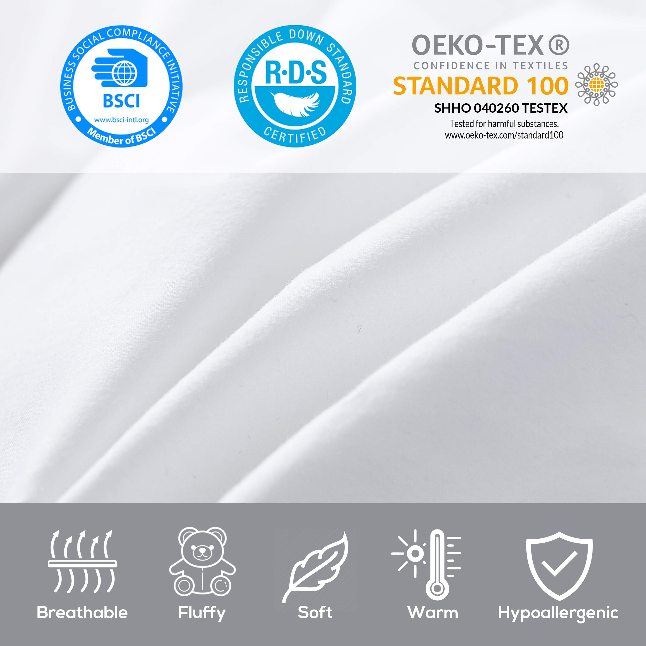 Premium All-Season Twin Size Luxury Siberian Goose Down Comforter - 100% Egyptian Cotton Cover - Hypoallergenic Feather Duvet Insert (Twin, White) - Perfect for Bedrooms, Guest Rooms & Dormitories