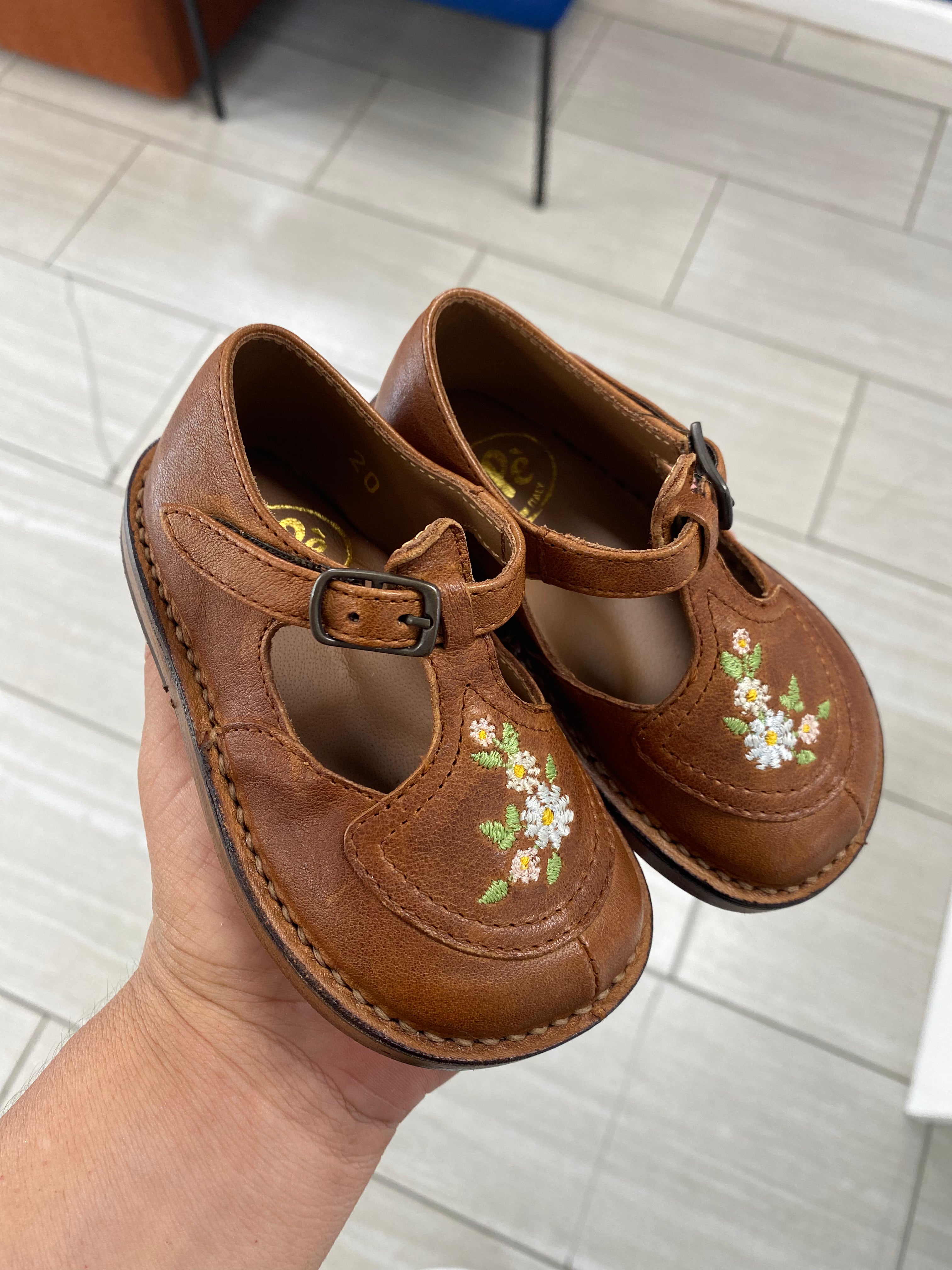 Pepe Cuoio Floral T-Strap Sandals for Women - Elegant Summer Casual Shoes | Perfect for Beach, Vacation & Date Night Outfits