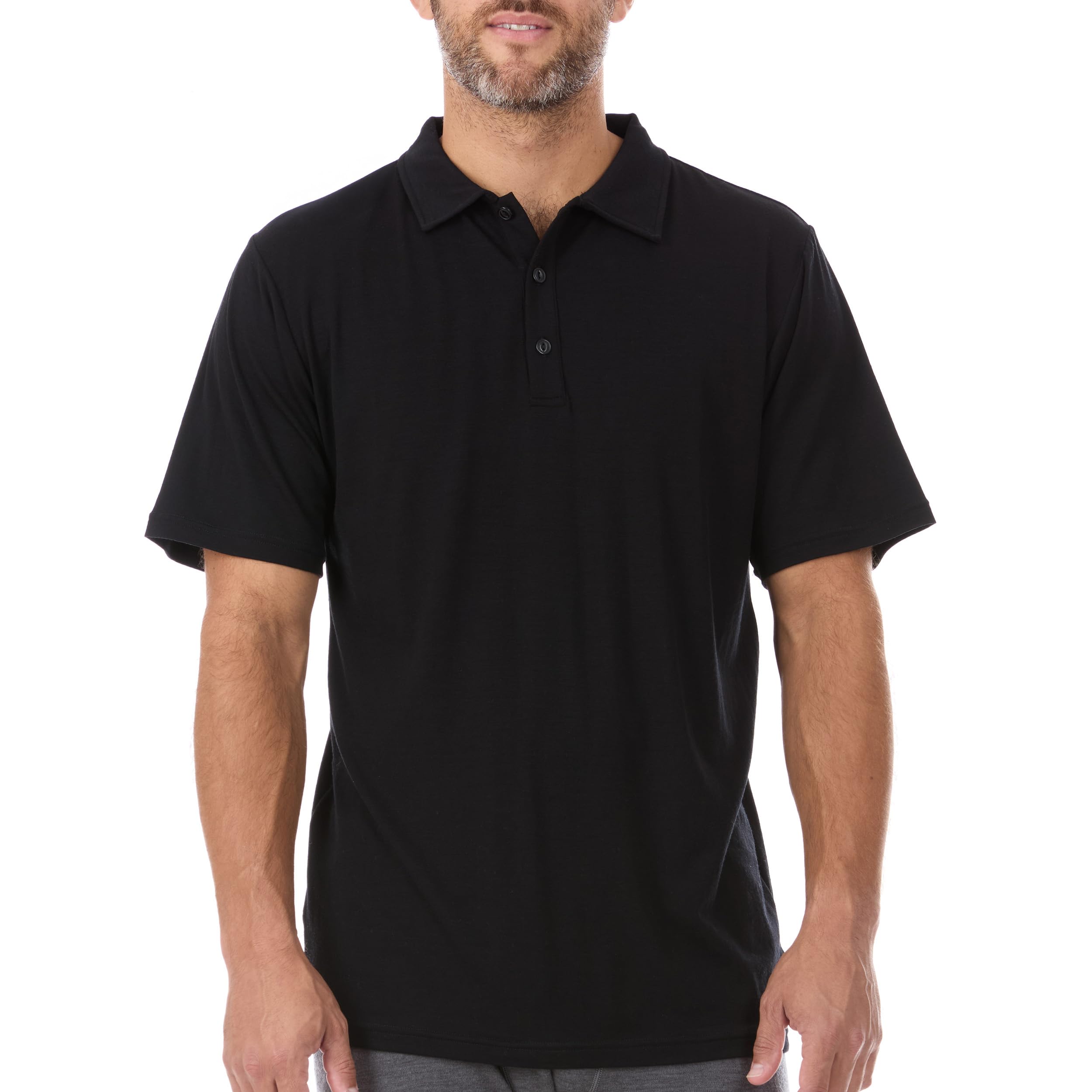 Premium Men's Merino Wool Polo Shirt - Breathable & Odor-Resistant Golf & Work Shirt - Perfect for Business Casual, Office Wear & Outdoor Activities