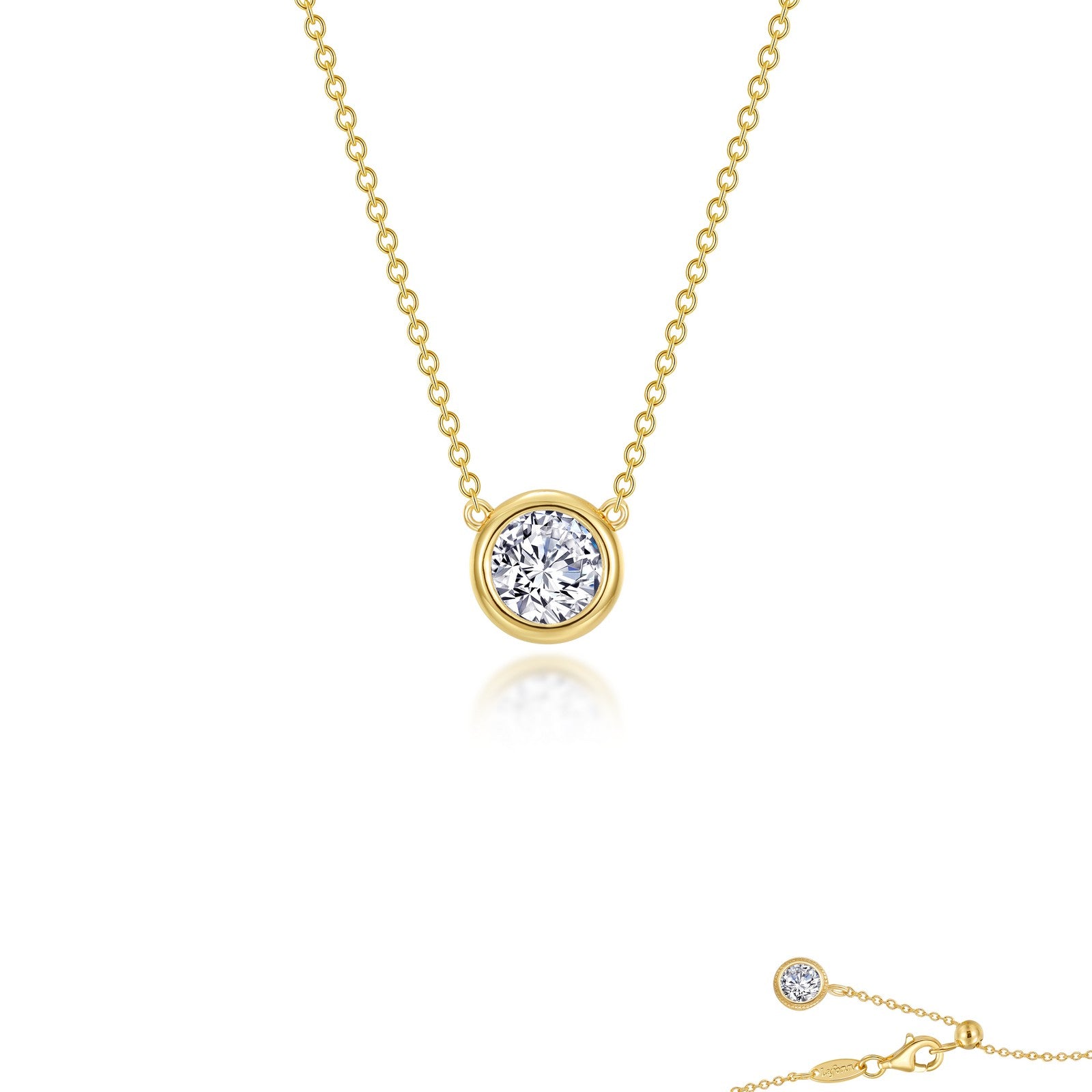 0.45 CTW Bezel Set Solitaire Diamond Necklace - Elegant Pendant for Women, Perfect for Anniversary, Wedding & Everyday Wear