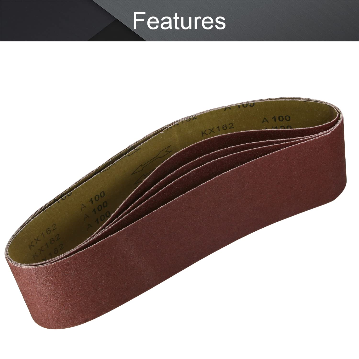 Utoolmart 3.9x36 Inch 100 Grit Aluminum Oxide Sanding Belts - 4 Pack for Wood Finishing, Metal Polishing & Drywall Sanding | Compatible with Portable Belt Sanders & Sharpening Tools | Durable Abrasive Paper for DIY Projects & Professional Use