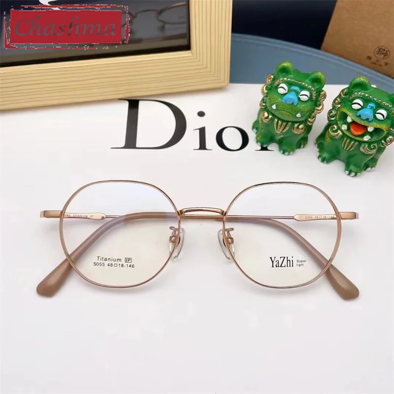 Stylish Women's Full Rim Flat Top Oval Titanium Glasses Frame 495055 - Perfect for Reading, Work & Everyday Fashion Accessory