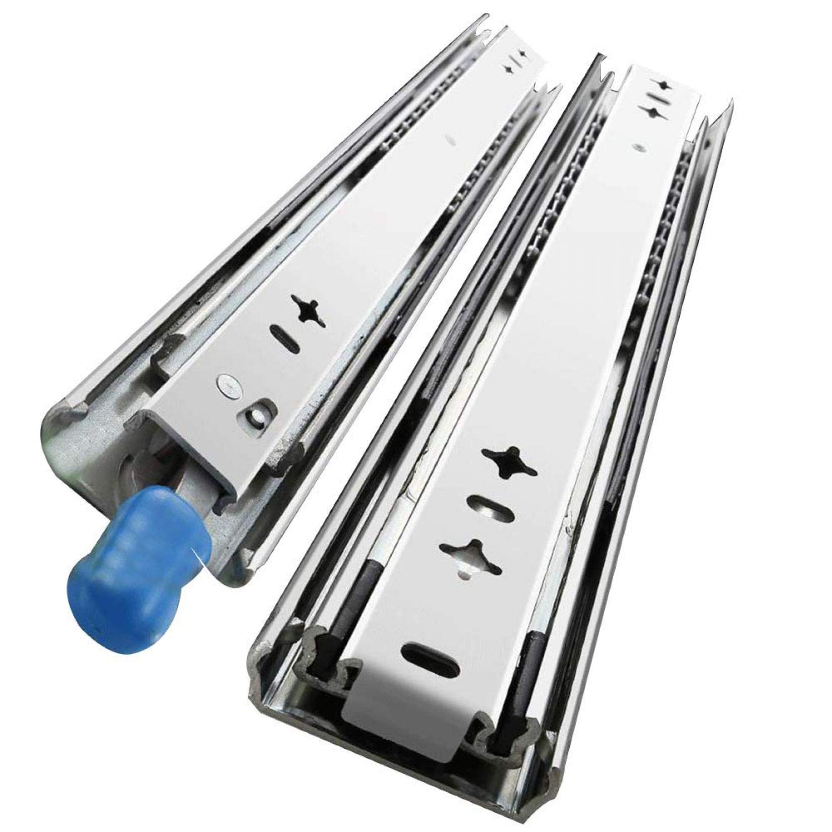 Heavy Duty Full Extension Ball Bearing Drawer Slides with Lock - 600mm 3-Fold Drawer Runners (120kg Capacity, 1 Pair) - Perfect for Kitchen Cabinets, Office Furniture, and Tool Storage Organizers