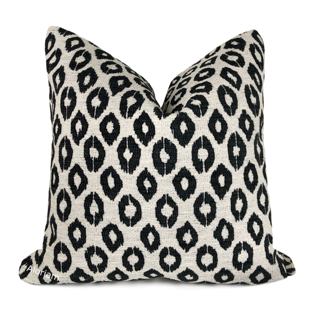 Nola Black Cream Animal Print Pillow Cover - Soft Decorative Throw Pillow Case for Couch, Bed, Sofa - Fabric by the Yard Available for DIY Projects - Perfect for Home Decor, Living Room, Bedroom, Nursery