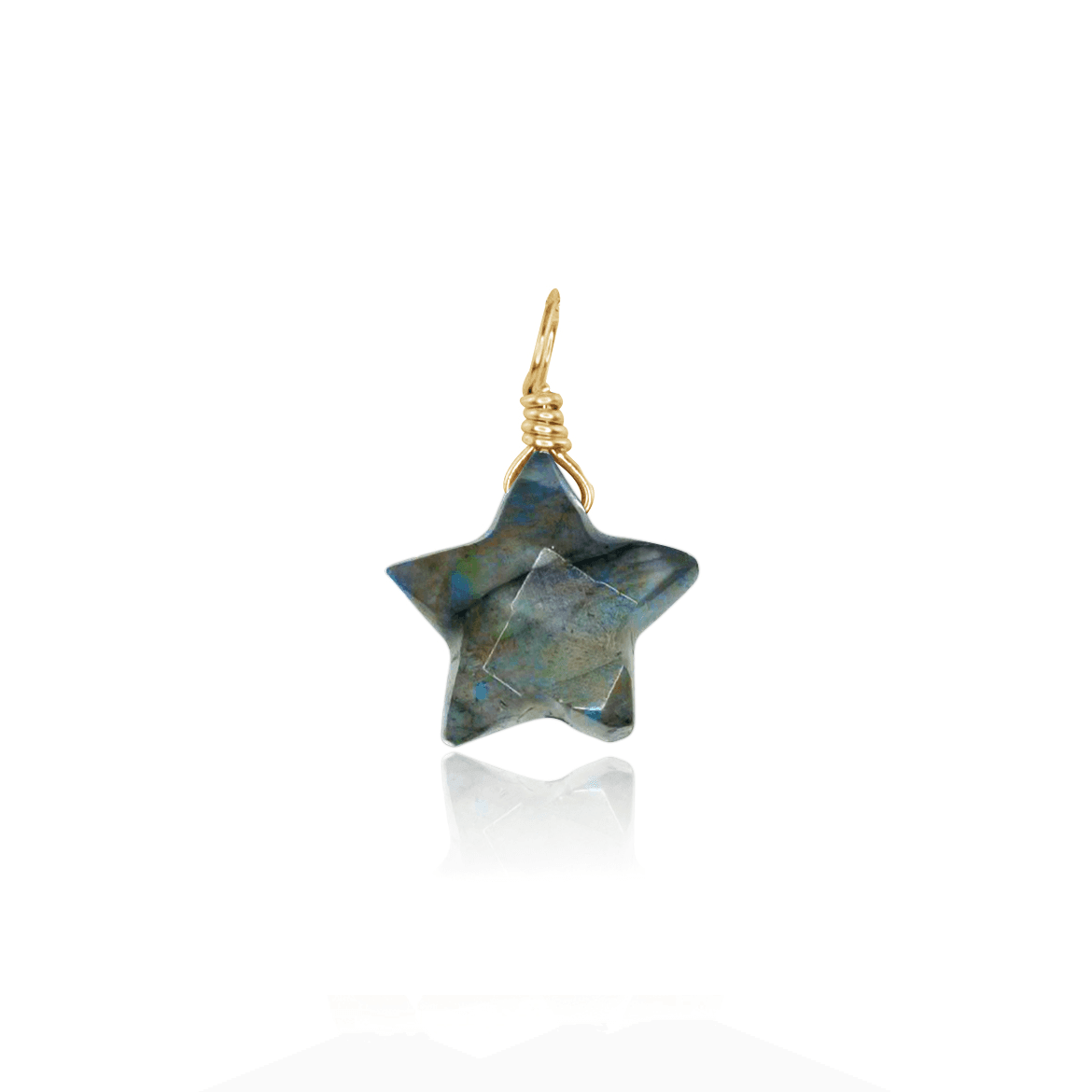 Natural Labradorite Crystal Star Pendant Necklace - Healing Stone Jewelry for Women - Perfect for Meditation, Energy Work & Spiritual Gifts