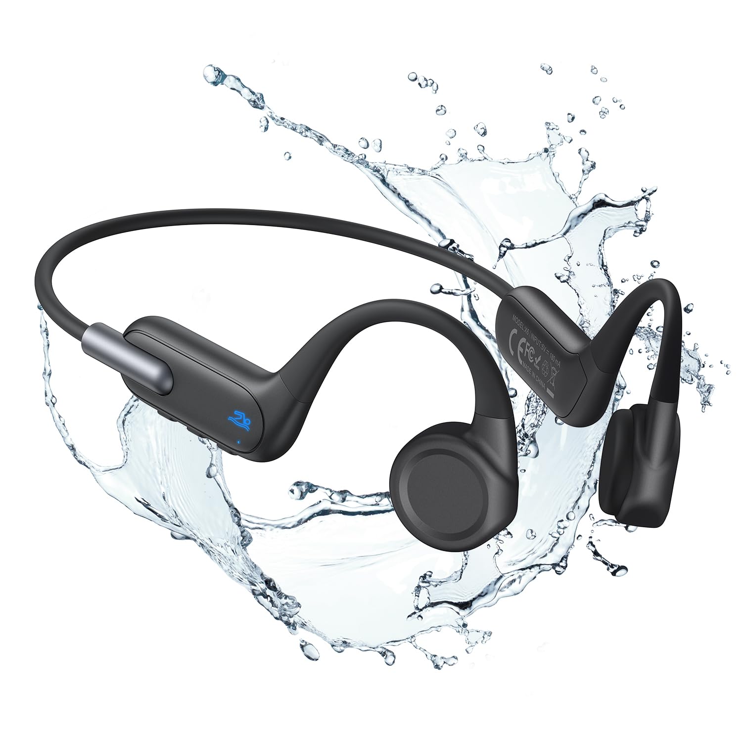 Bluetooth Bone Conduction Headphones - Wireless Open Ear Headphones with Mic, IPX8 Waterproof for Swimming & Workouts | Comfortable Sports Earbuds for Running, Cycling & Outdoor Activities