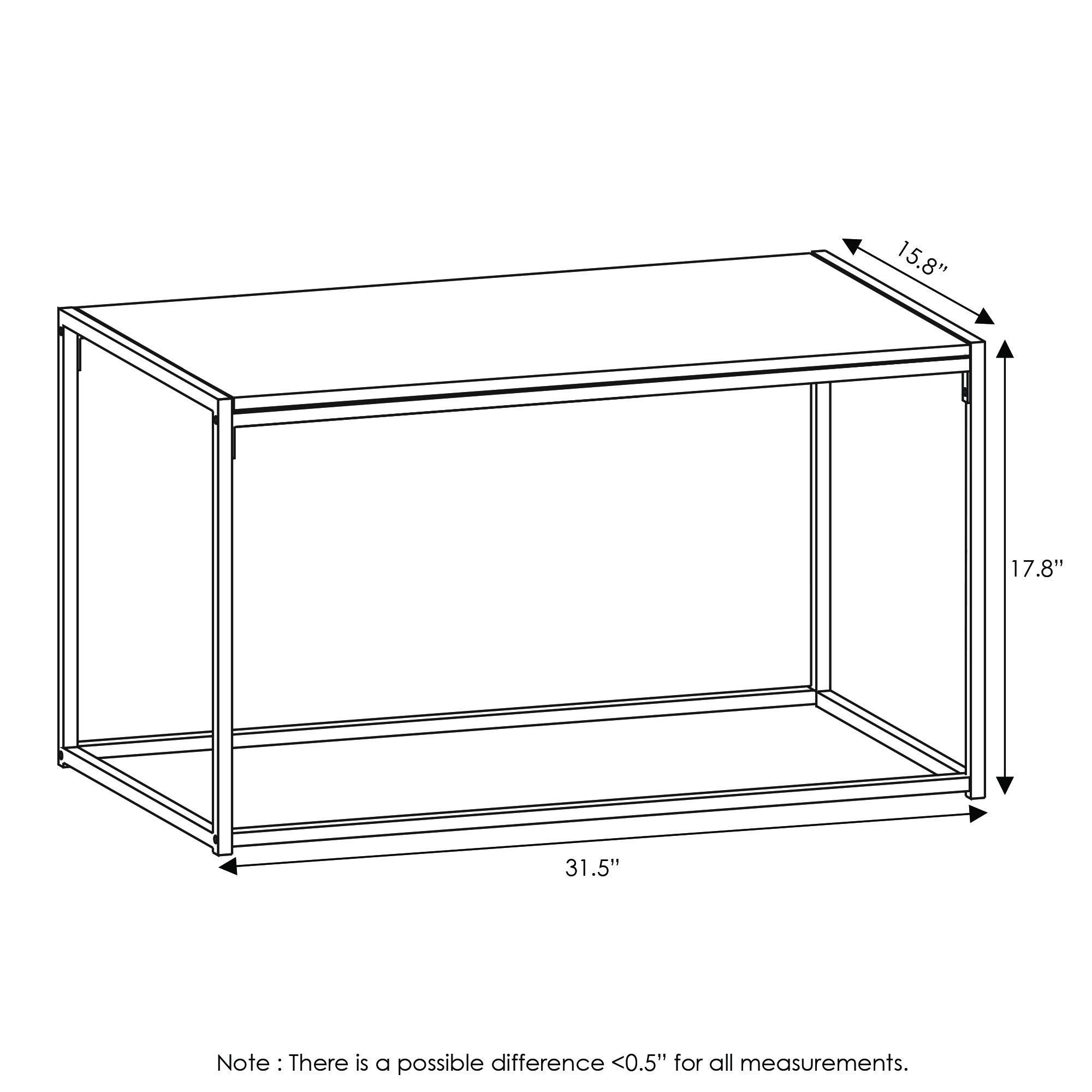 FURINNO Modern Coffee Table 15.74x30x17.51in for Living Room