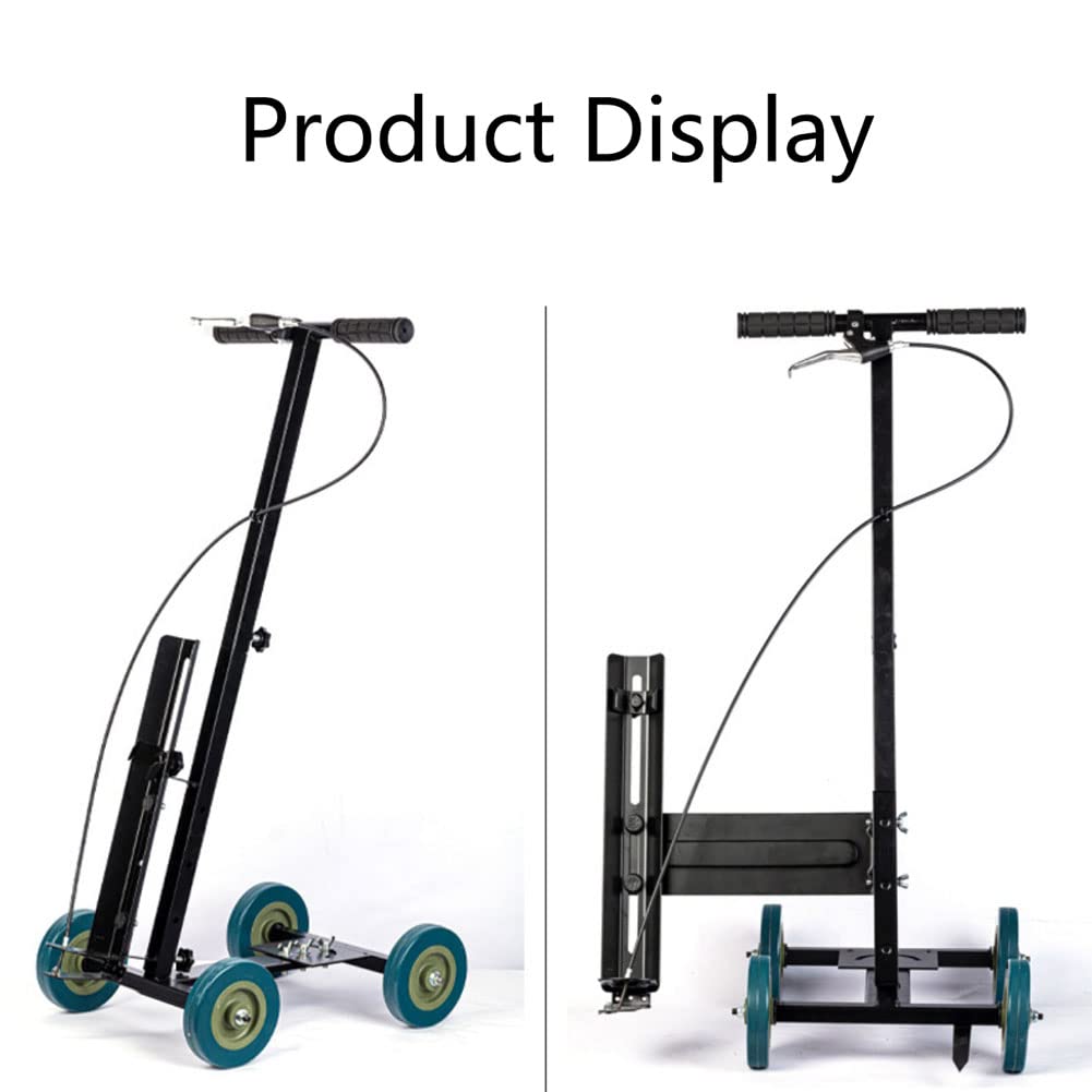 Manual Push Wheel Line Marking Machine with Adjustable Width & Angle Arc - Perfect for School Playgrounds, Sports Courts & Parking Lot Striping