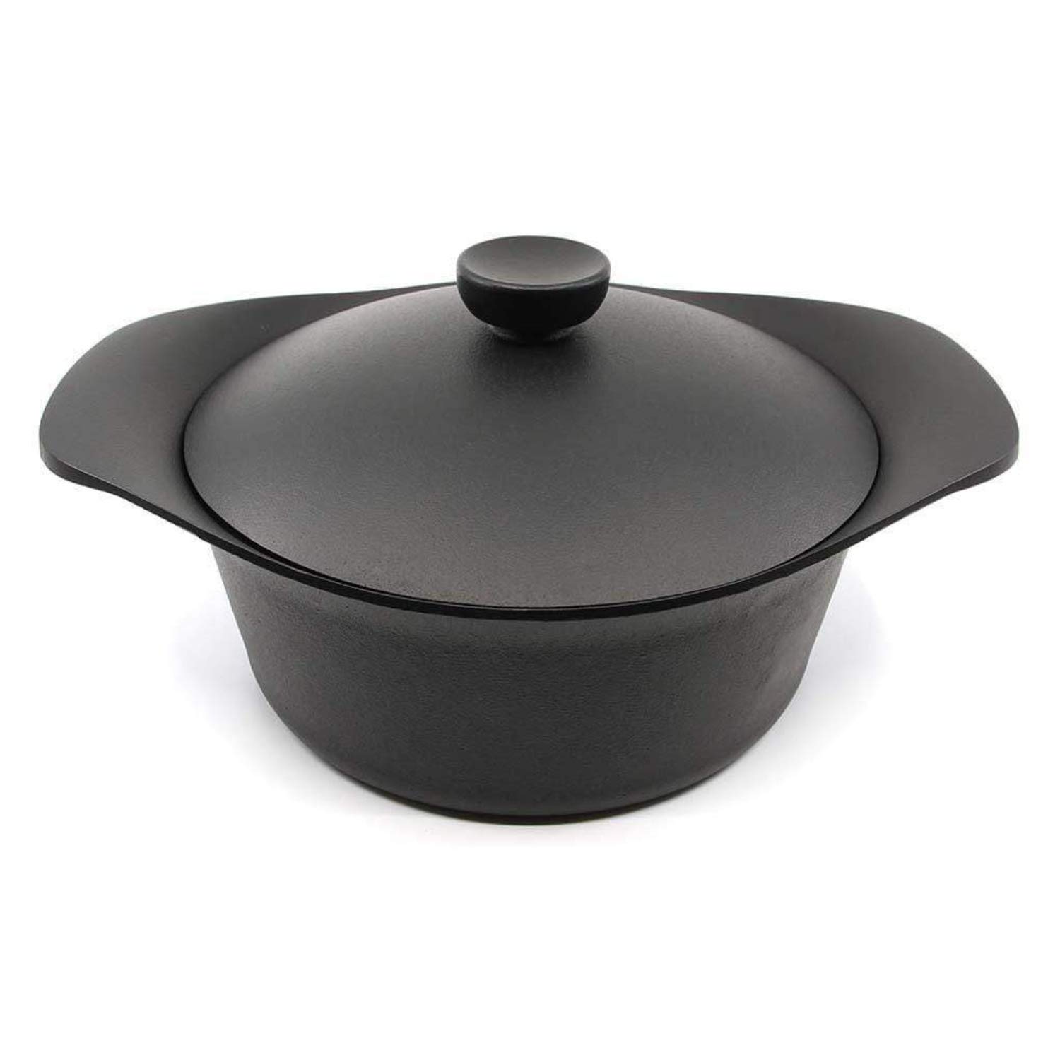 Sori Yanagi Nambu Ironware Deep Iron Pot - Japanese Made Cast Iron Cookware with Lid & Handle, Induction Compatible - Perfect for Soups, Stews & Slow Cooking