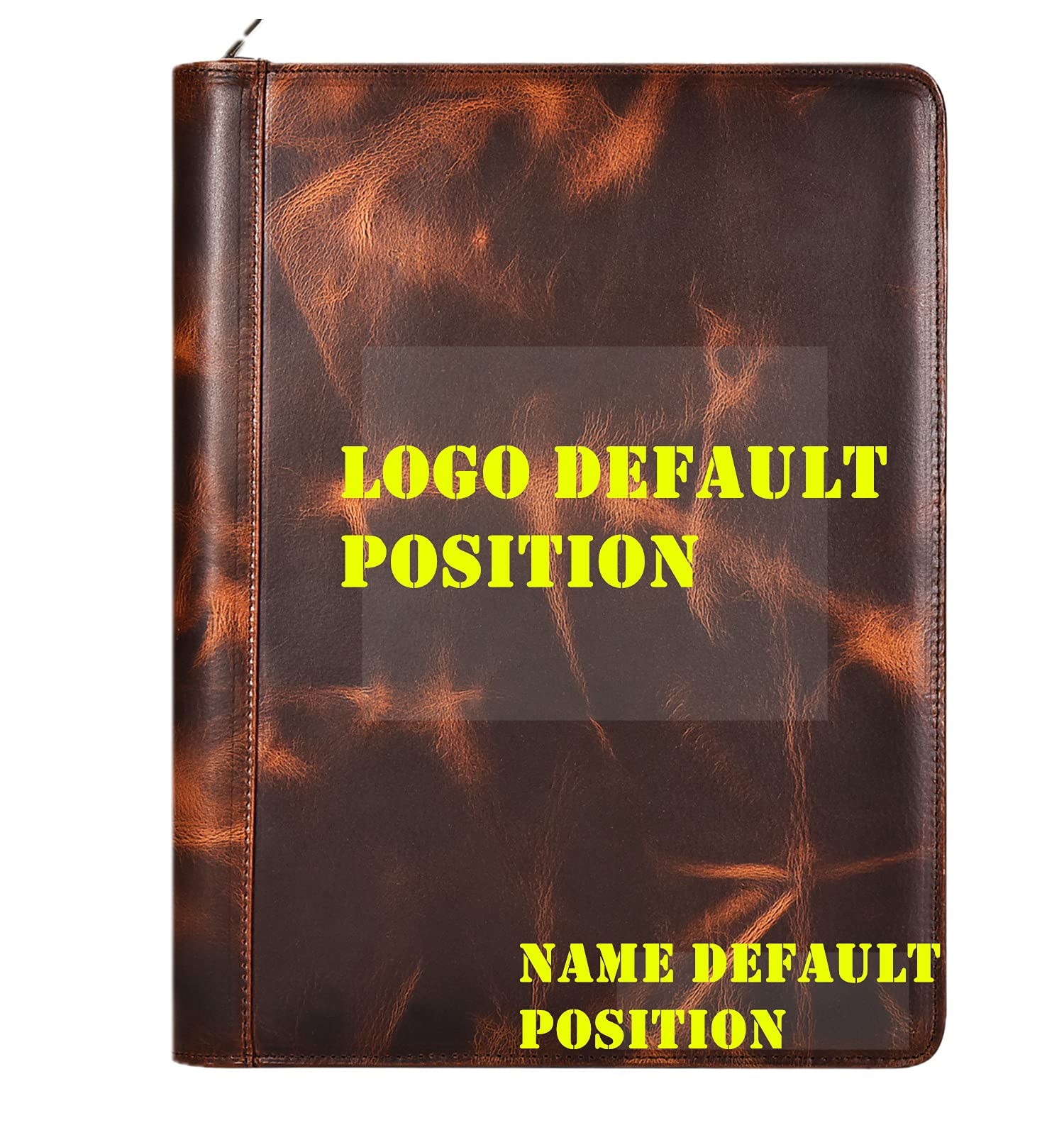Premium Leather Portfolio Folder for Business - Zippered Tablet & Laptop Document Organizer with Free Personalization | Professional Padfolio for Meetings, Resumes, Notepads & Notebooks | Ideal Christmas Gift for Men & Women | Perfect for Office, Interviews & Corporate Events