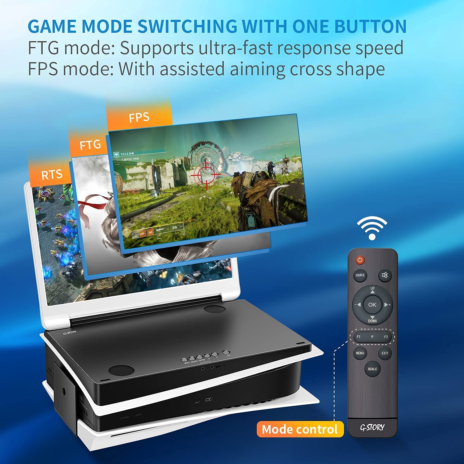 G-STORY 15.6 Inch Portable UHD 4K IPS Gaming Monitor for PS5 with Dual HDMI, HDR, FreeSync & Game Mode - Lightweight Travel Monitor for PS5, Laptops & Consoles - Perfect for Gaming, Work & Entertainment On-The-Go