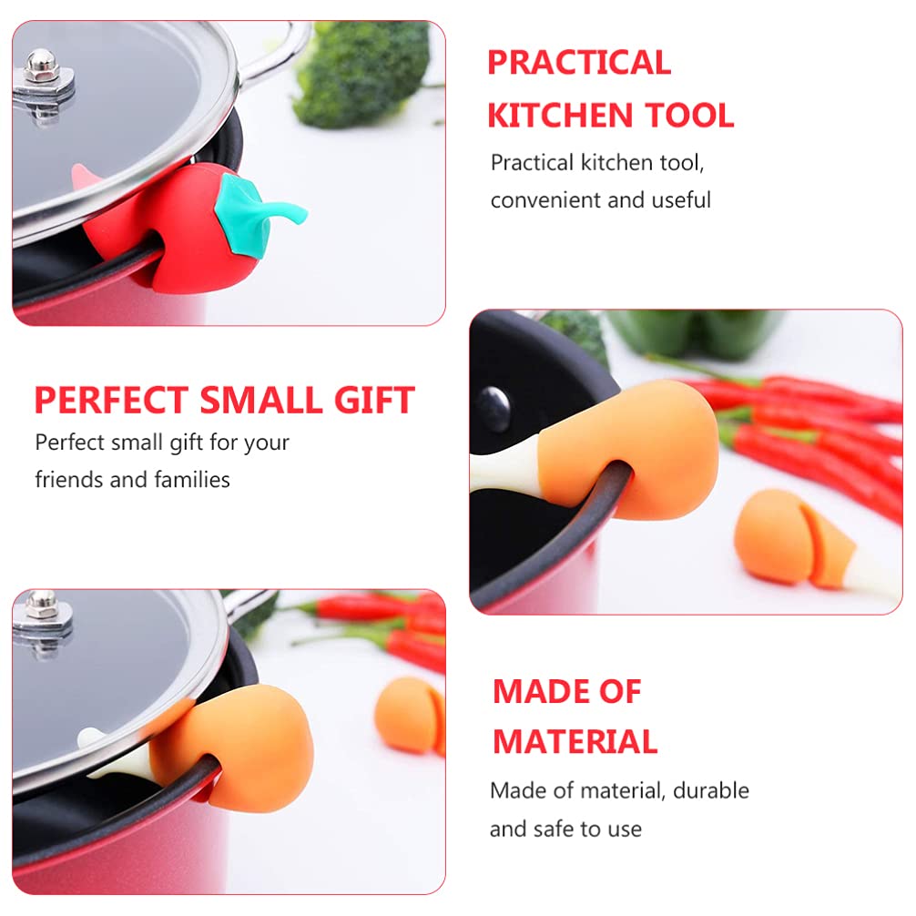 Cabilock 4-Piece Silicone Pot Lid Holder Set - Steam Venting, Spill-Proof Kitchen Tool for Cooking, Boiling & Pressure Cooking - Perfect for Stovetop, Instant Pot & Stock Pots
