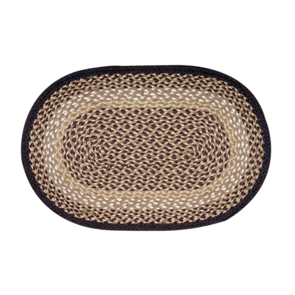 Premium 6x9 Feet Earth Rugs - Chocolate & Natural Handwoven Jute Area Rug for Living Room, Bedroom & Home Decor | Eco-Friendly & Non-Slip Floor Mat