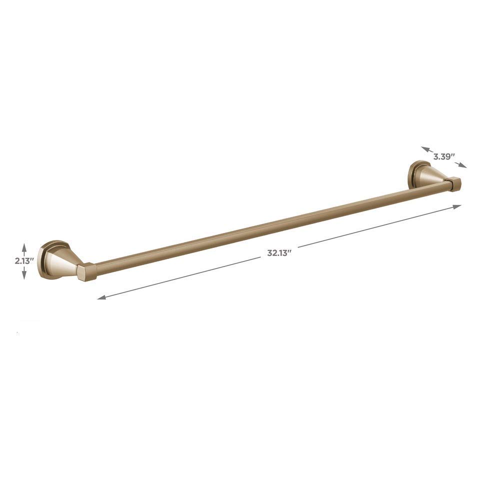 Delta Faucet Stryke 30-Inch Towel Bar in Champagne Bronze - Bathroom Accessory for Modern Homes (Model 77630-CZ) | Perfect for Bathrooms, Spas, and Luxury Vanities