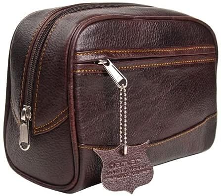 Parker Travel Shave Kit for Men - Premium Dopp Toiletry Bag with Safety Razor, Shaving Brush & Shaving Soap - Perfect for Business Trips, Camping & Grooming Gifts