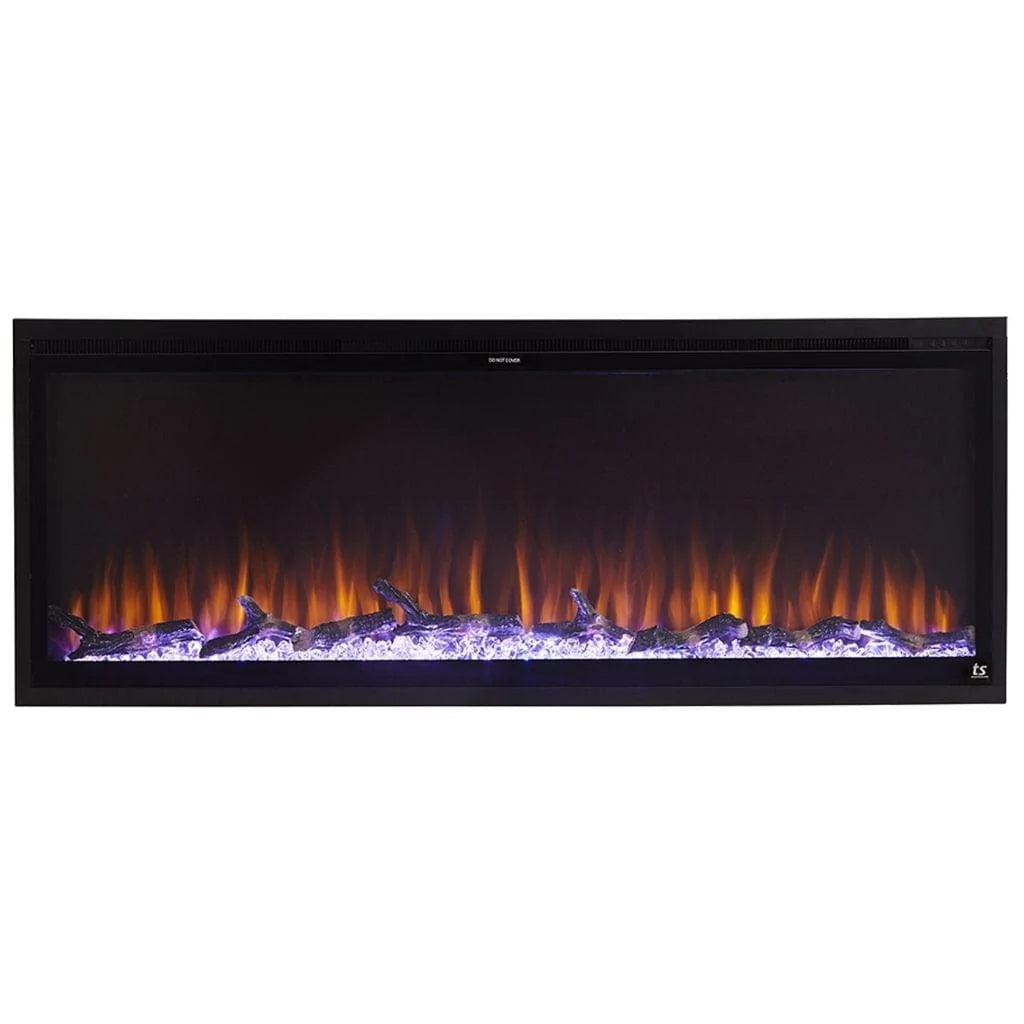 45 Inch Modern Linear Electric Fireplace - Sleek & Energy Efficient - Perfect for Living Room, Bedroom, or Office Heating