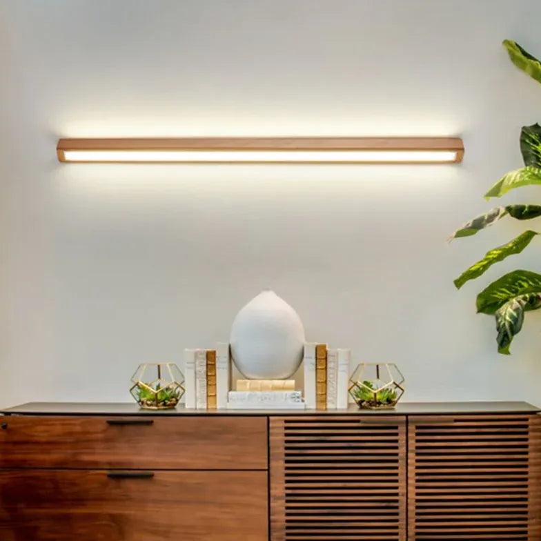 Modern Wooden Wall Light with LED - Indoor Home Decor for Living Room, Bedroom & Hallway - Energy Efficient & Stylish Lighting Solution