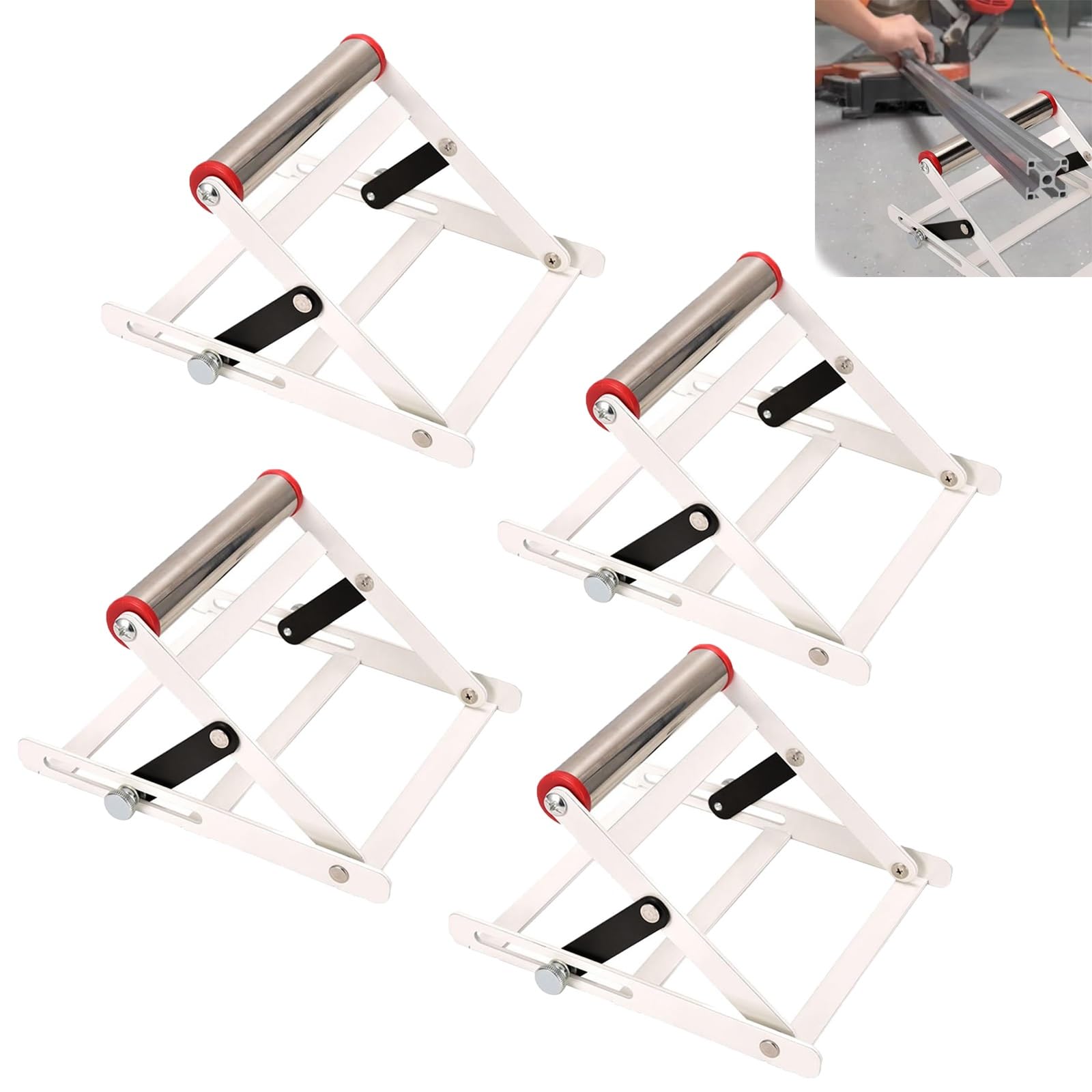 Adjustable & Foldable Metal Cutting Machine Support Stand - Heavy Duty Work Support Frame for Sewing & Crafting (4pcs, Multiple Colors) - Perfect for Quilting, DIY Projects & Professional Tailoring Workshops
