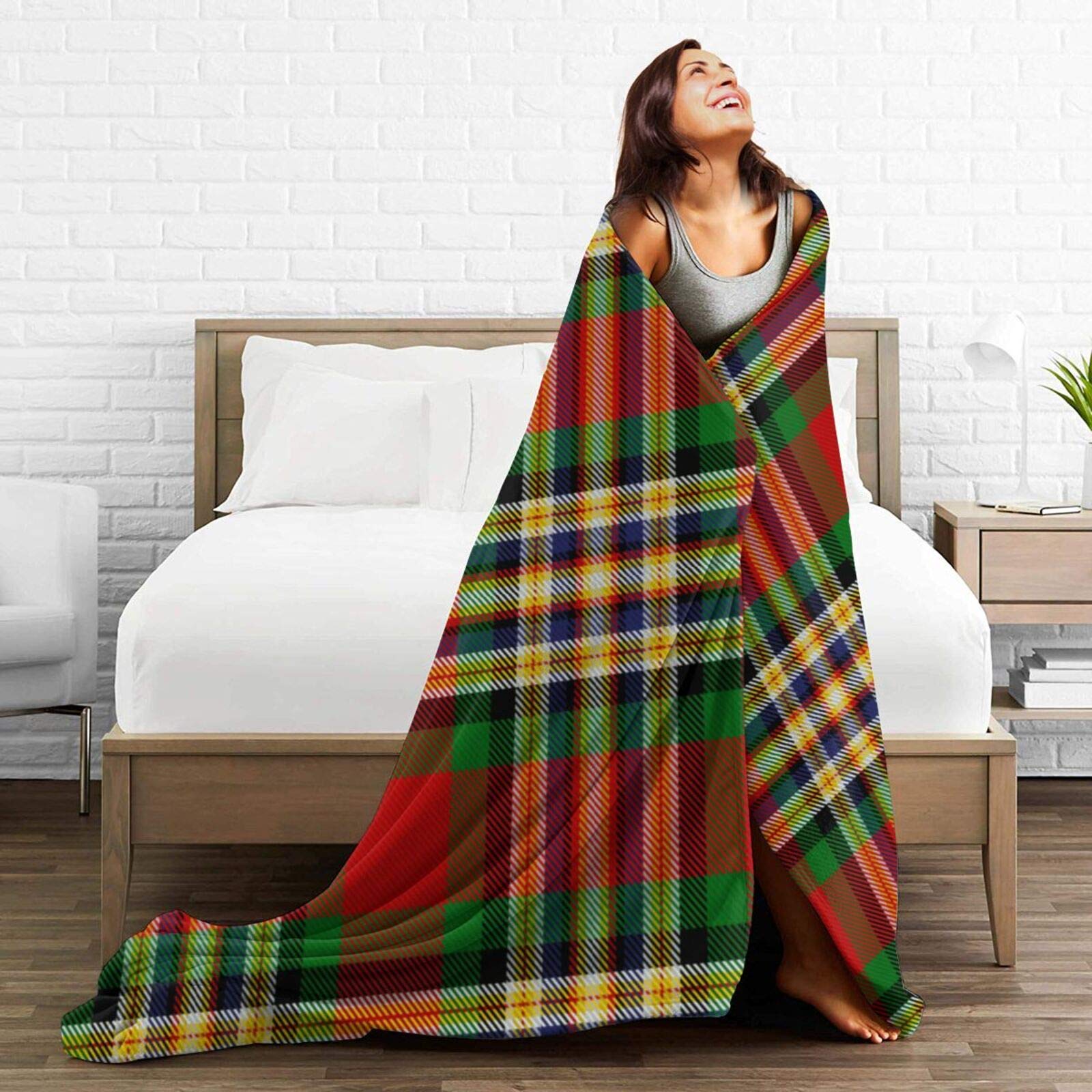 Clan Macgill Tartan Throw Blanket - Ultra Soft Flannel Blanket for Bed, Sofa & Couch | Warm Scottish Plaid Blanket for Home, Office & Travel Use
