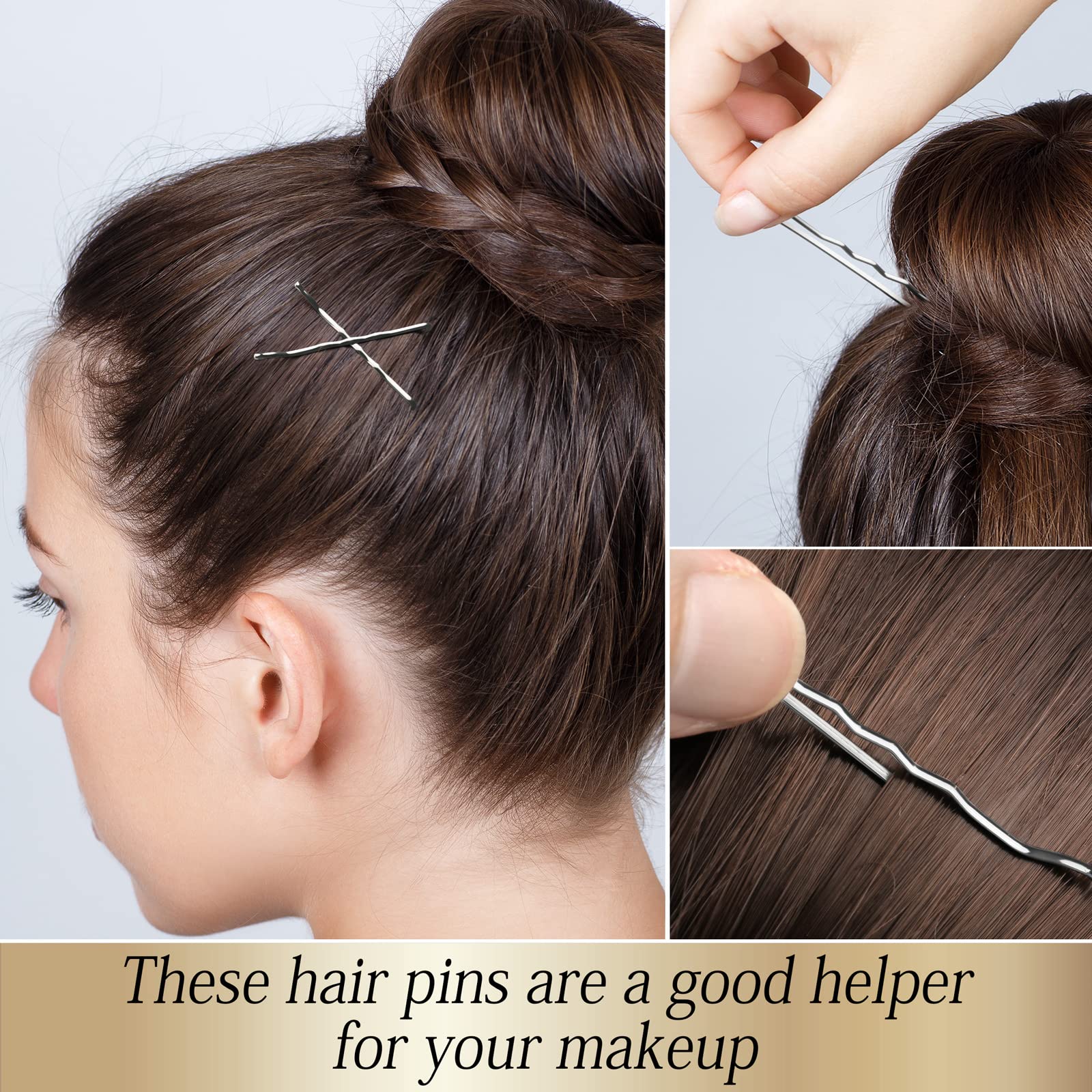 100PCS 2-Inch Black Bobby Pins for Women - Secure Hold Hair Clips for Styling, Updos & Braids - Includes Clear Storage Box - Perfect for Salon, Wedding & Everyday Use