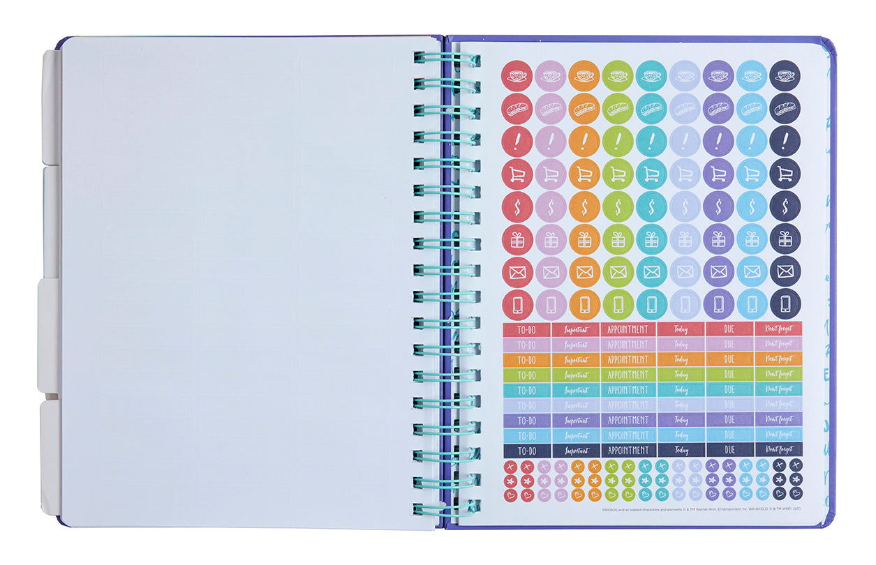 Friends TV Show Themed 12-Month Undated Planner - Perfect for Fans, Students & Office Use