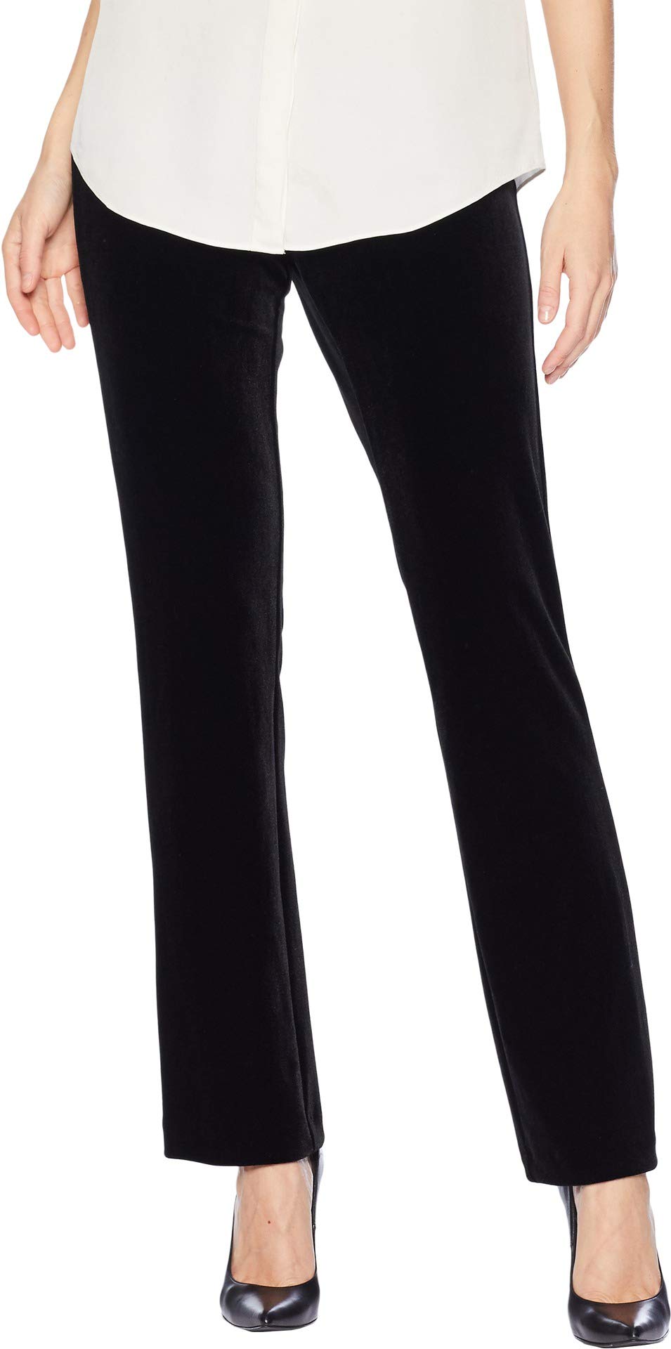 Krazy Larry Women's Velvet Lounge Pants - Soft Stretchy Elastic Waist Long Pants for Home, Yoga, and Casual Wear