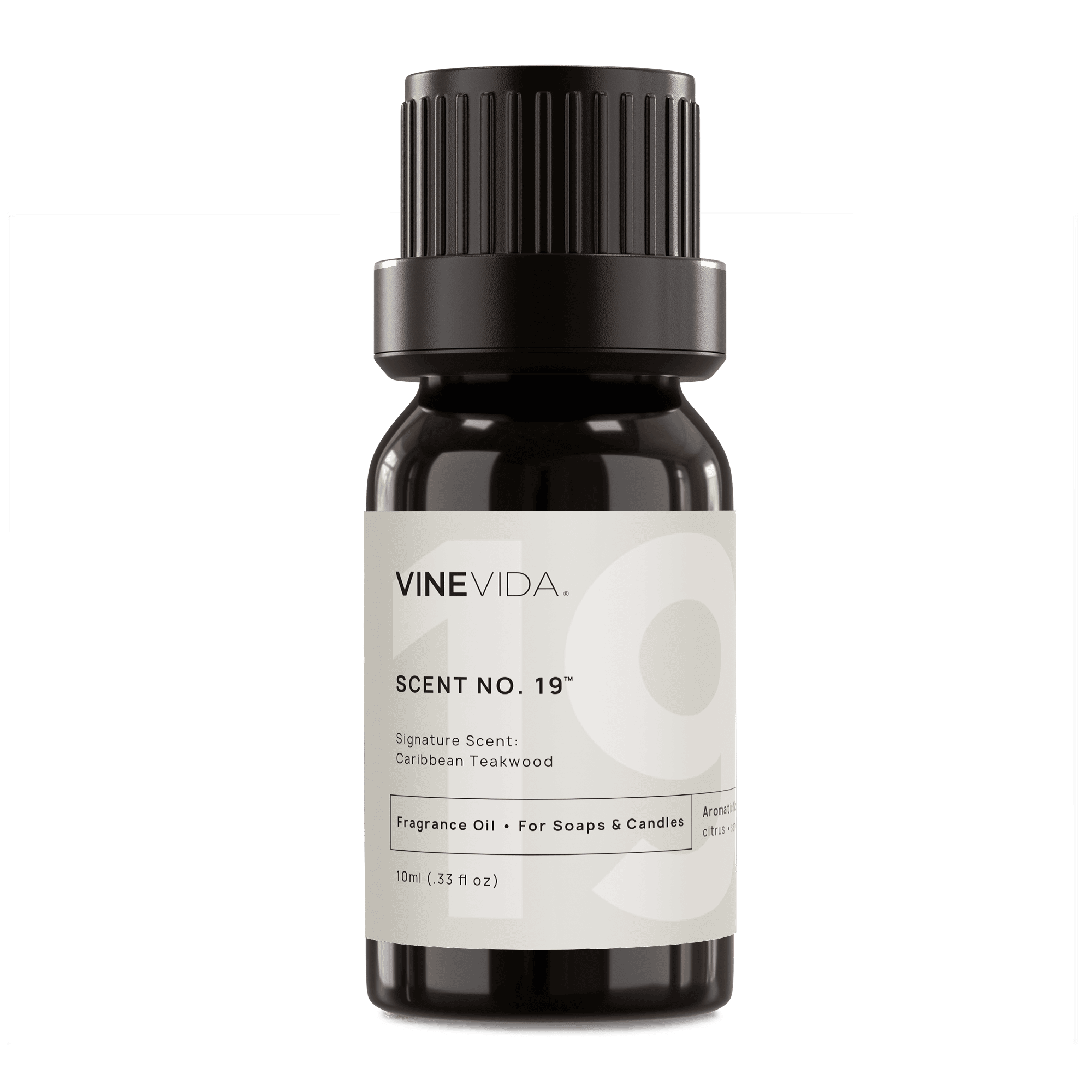 NO. 19 Caribbean Teakwood Fragrance Oil for Soaps, Candles & DIY Home Scents - Perfect for Aromatherapy, Relaxation and Creating Spa-Like Atmosphere